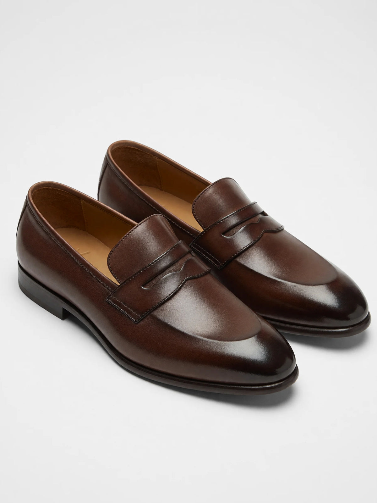 Mocasini penny coniac