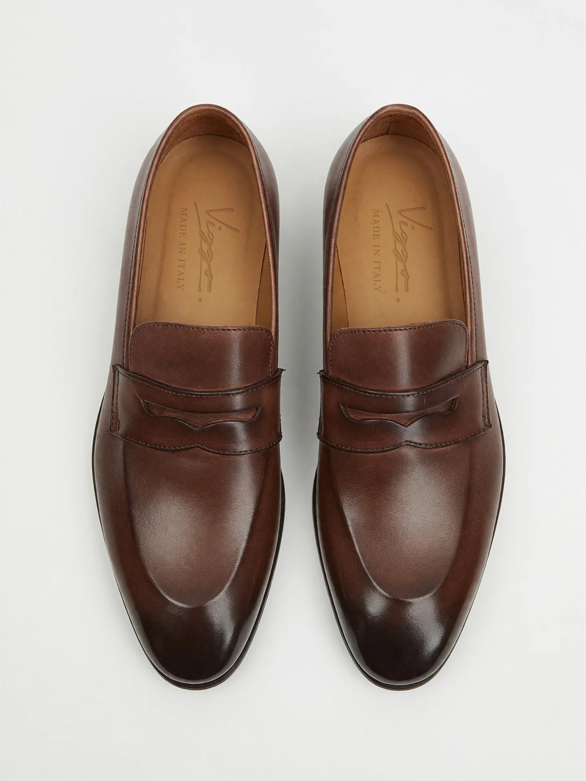 Mocasini penny coniac