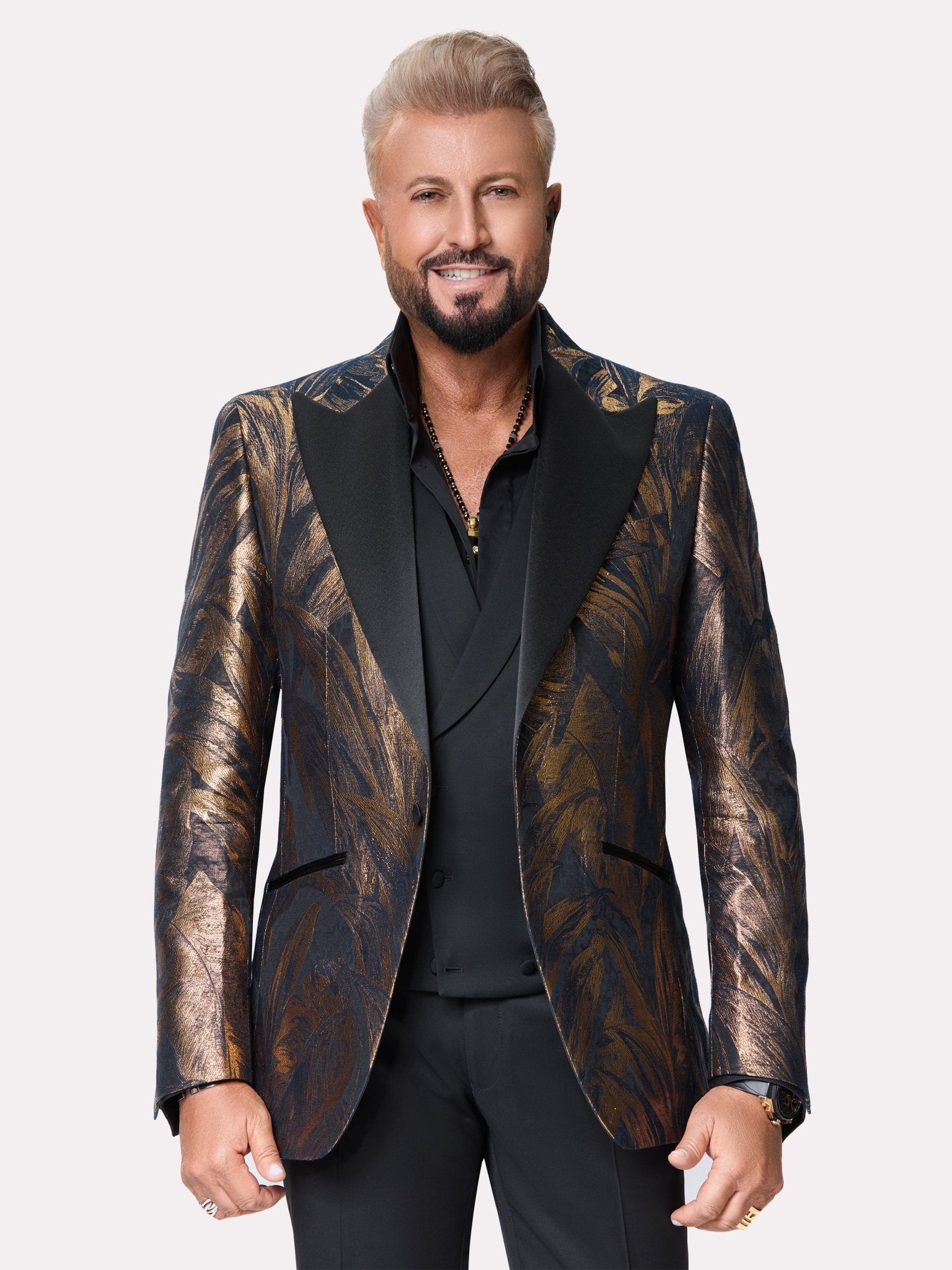 Sacou smoking made to measure auriu din material reciclat - Viggo