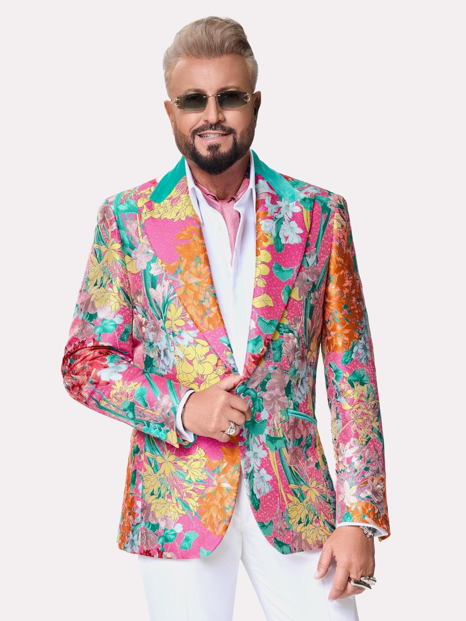 Sacou smoking made to measure floral din material reciclat - Viggo