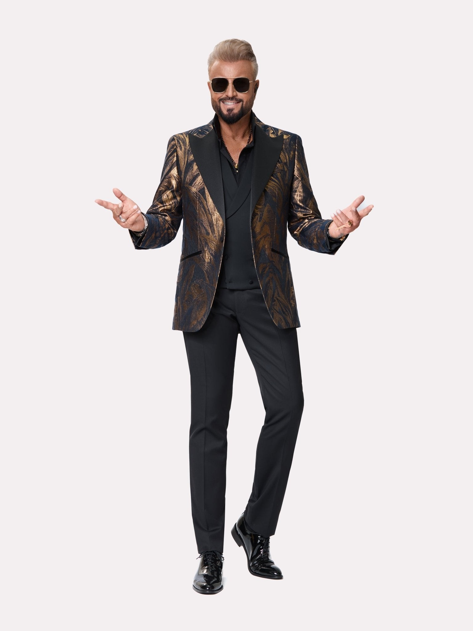 Sacou smoking made to measure auriu din material reciclat - Viggo