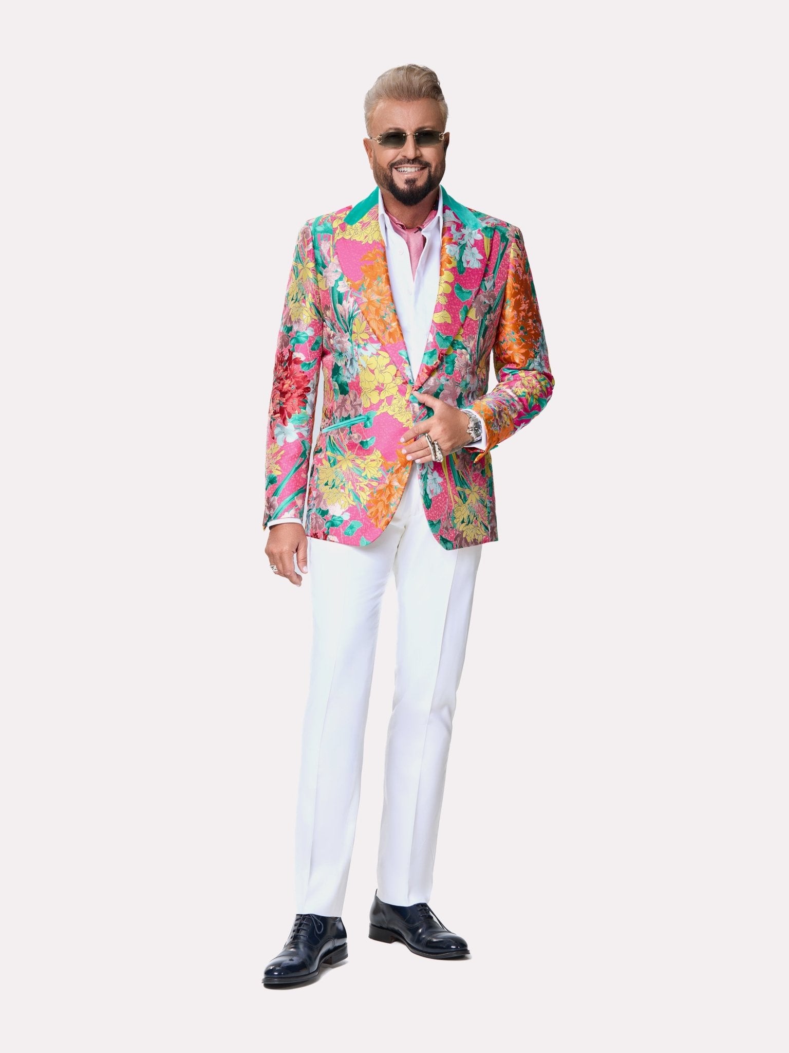 Sacou smoking made to measure floral din material reciclat - Viggo