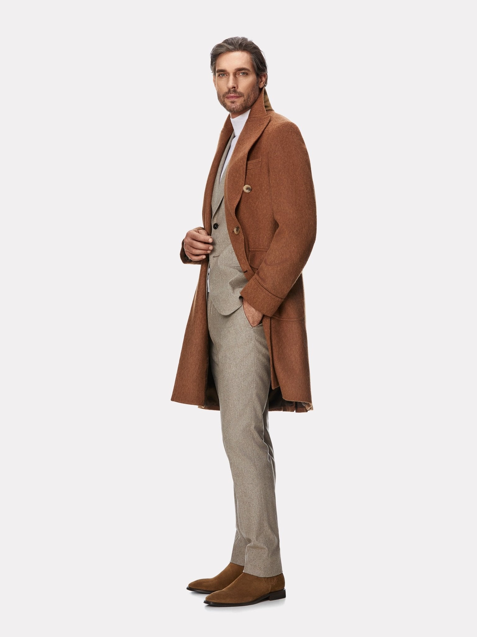 Palton camel din par de camila - Viggo