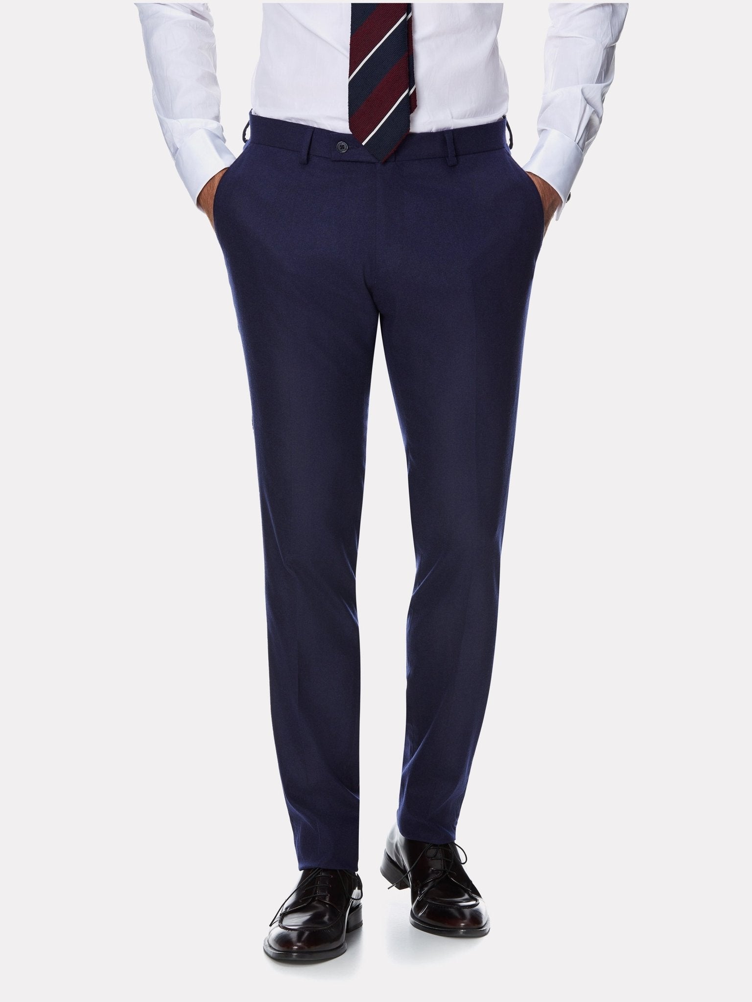 Costum tesatura TG di Fabio, flanel navy - Viggo