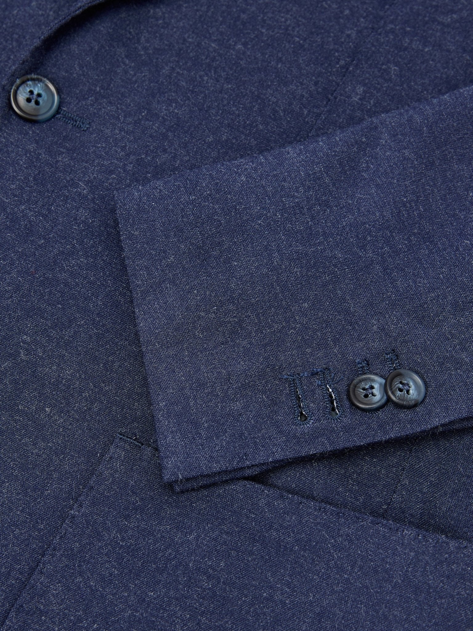 Costum slim fit navy cu rever decupat - Viggo