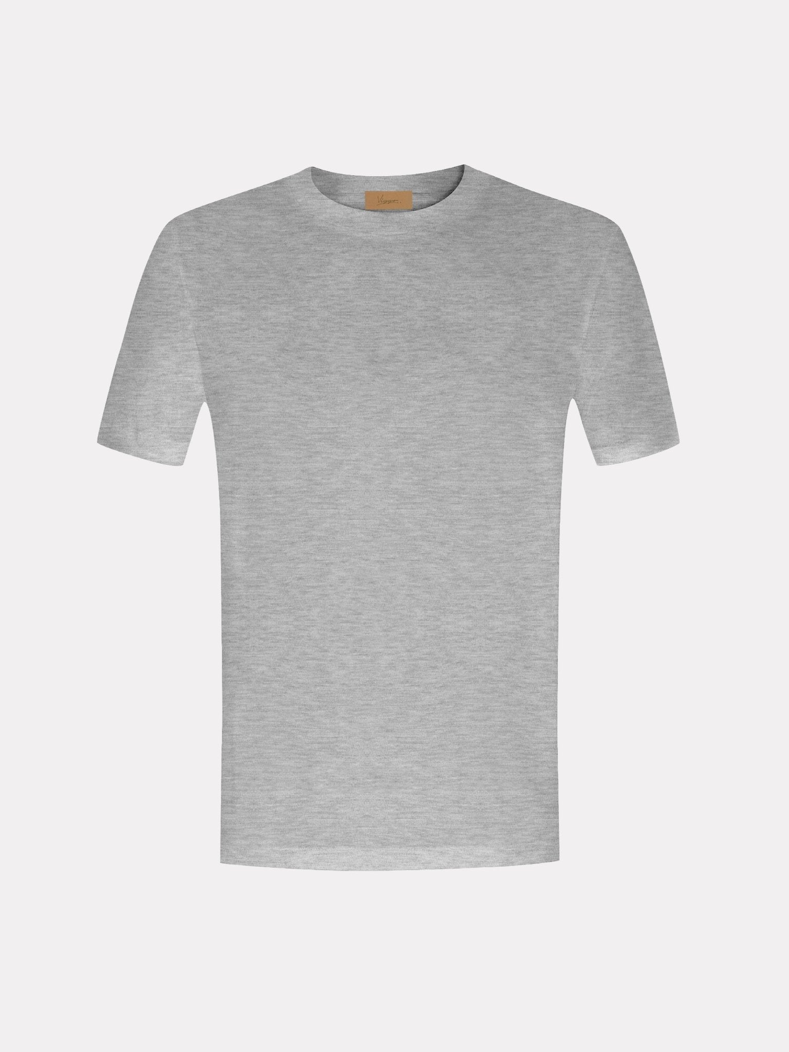 Tricou gri matase & bumbac Selected Pima - Viggo