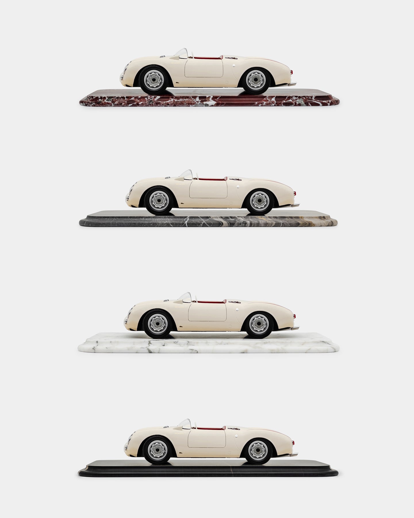 Macheta Porsche 550A Spyder alb
