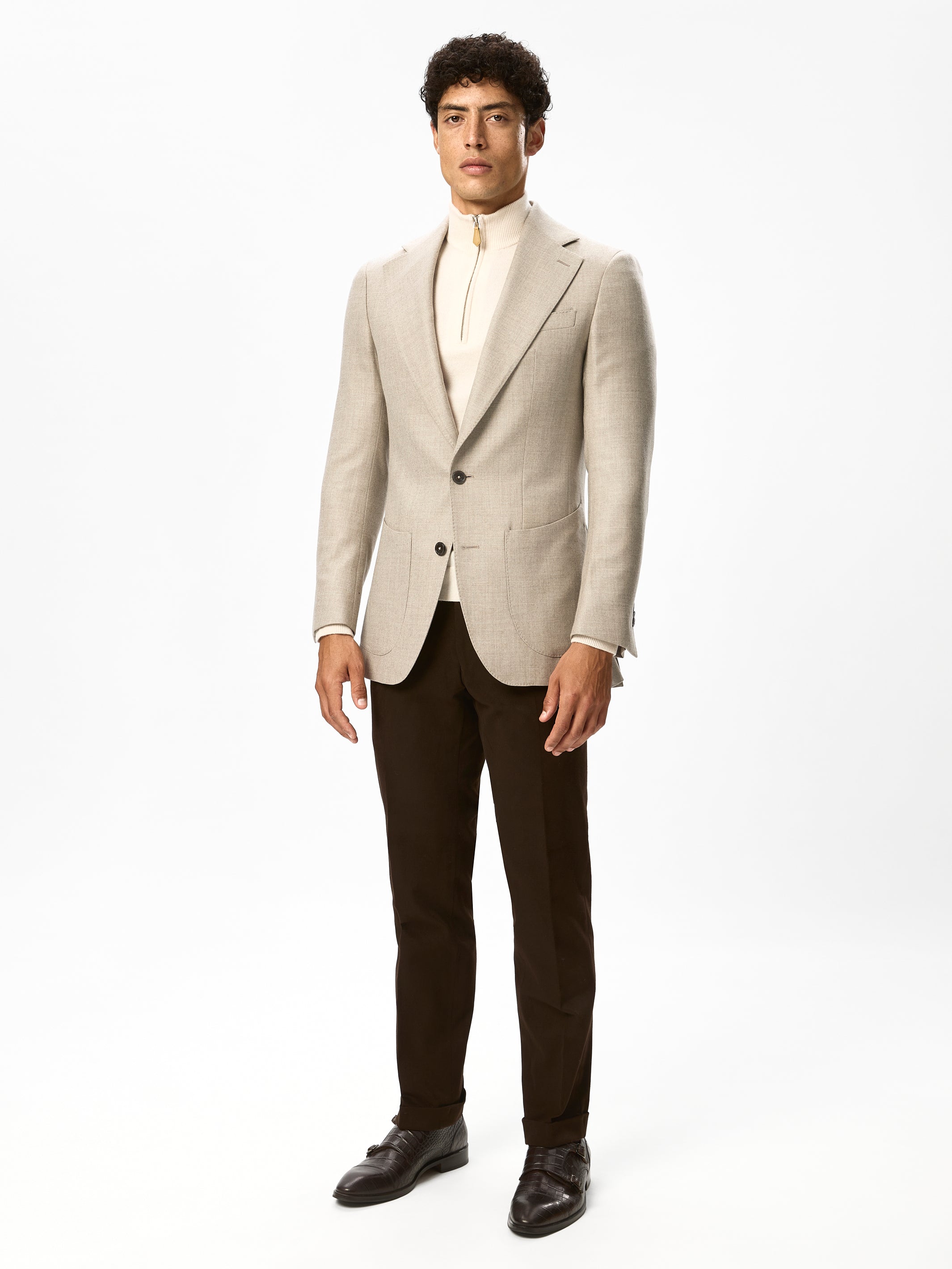 Sacou bej tesatura Vitale Barberis Canonico