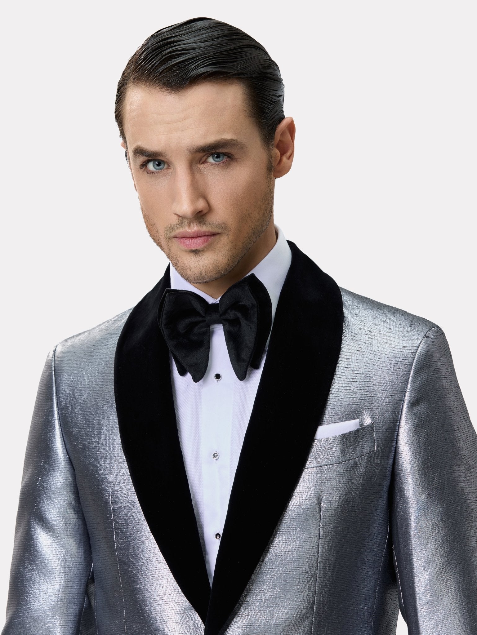 Sacou smoking made to measure gri metalizat - Viggo