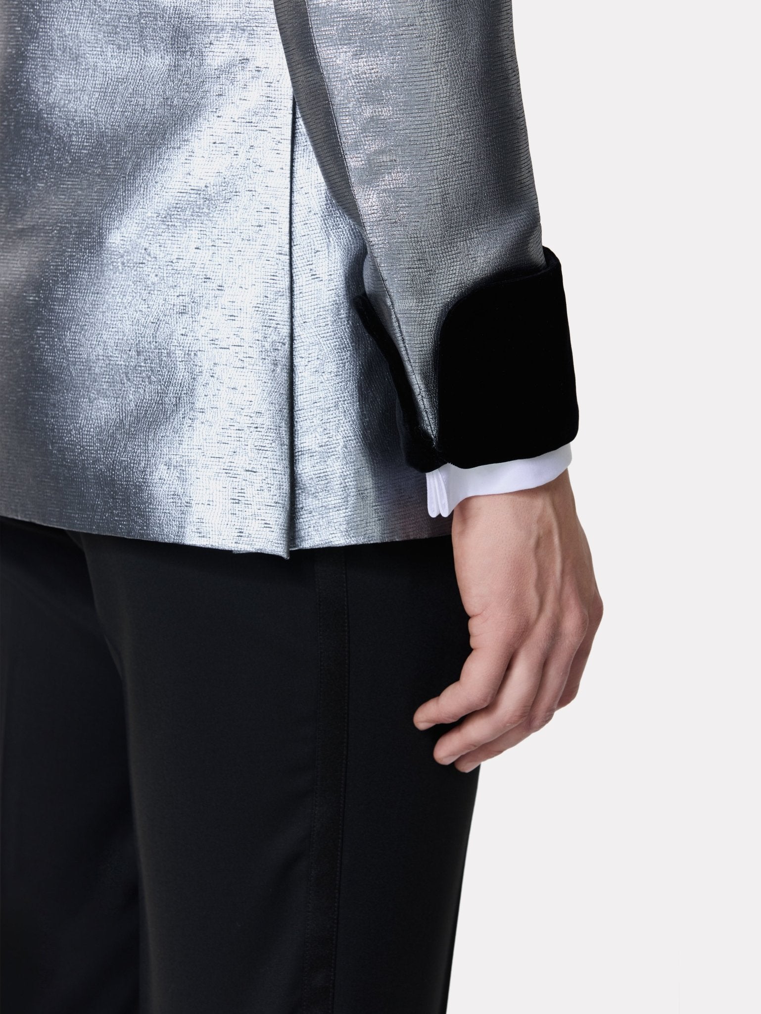 Sacou smoking made to measure gri metalizat - Viggo