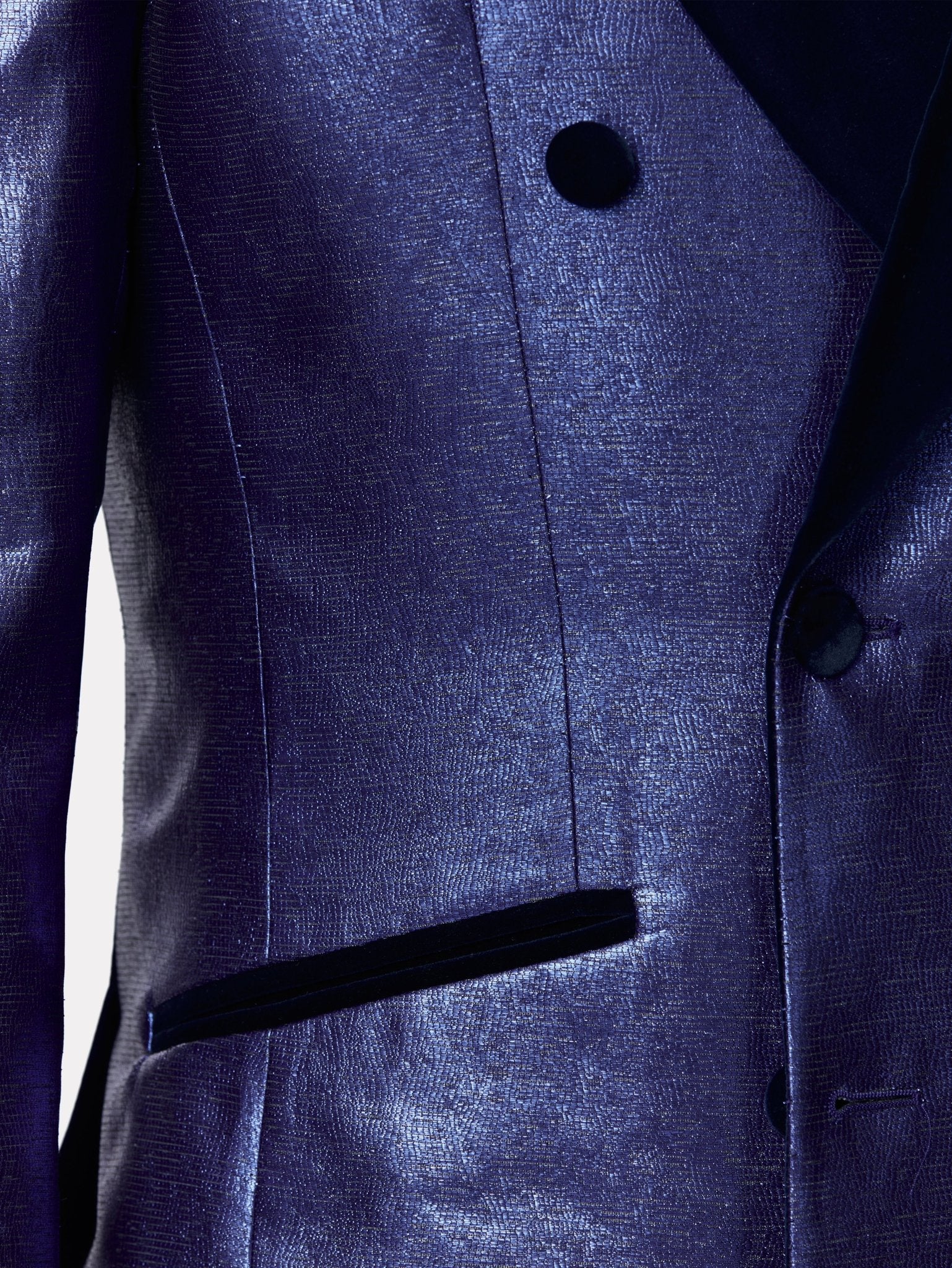 Sacou smoking made to measure albastru metalizat - Viggo