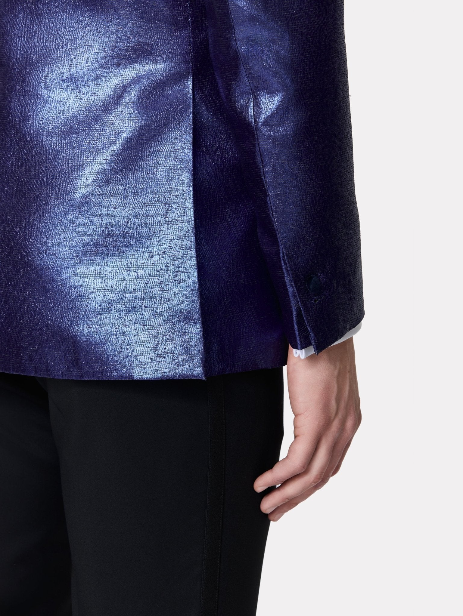 Sacou smoking made to measure albastru metalizat - Viggo