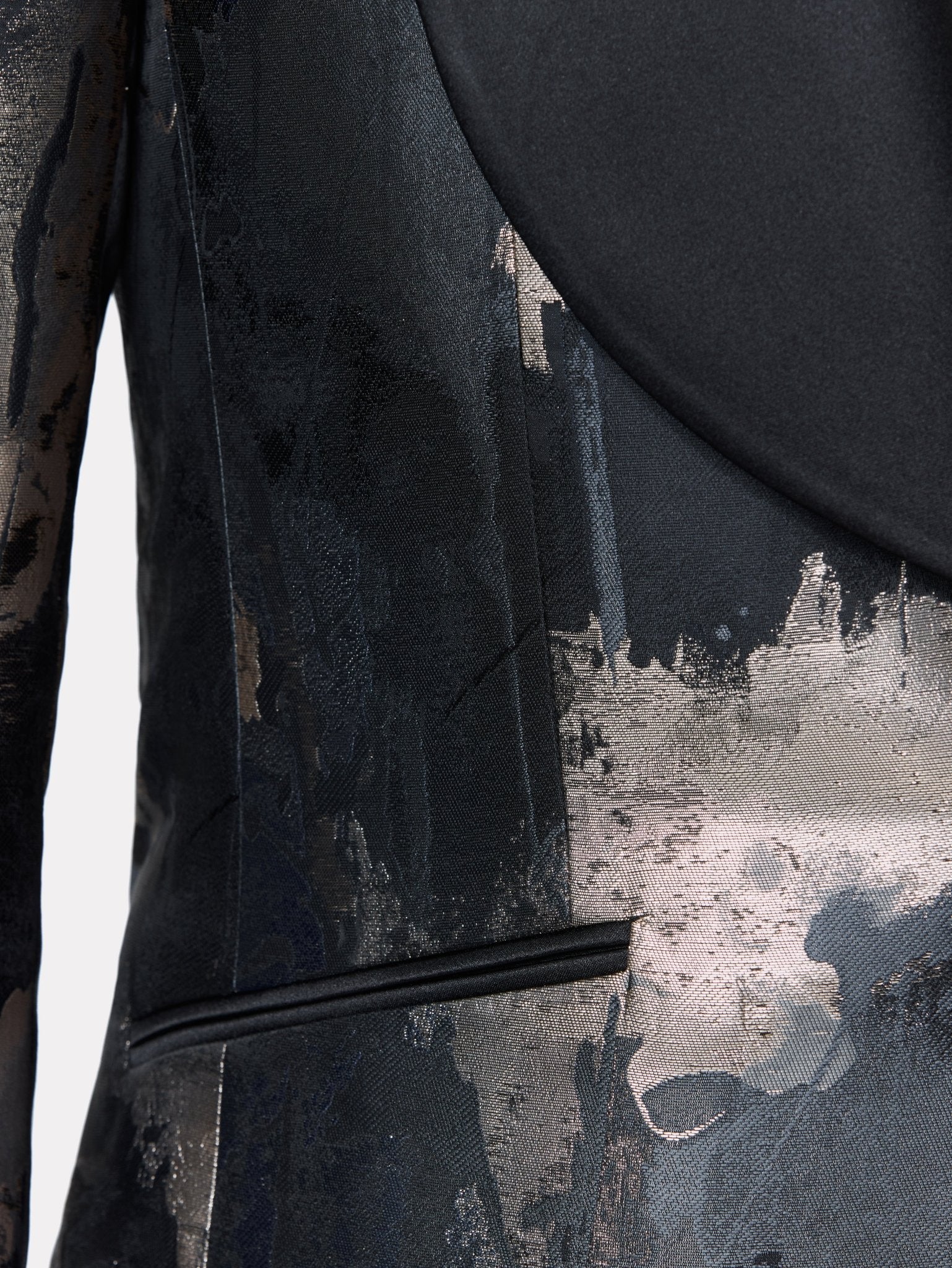 Sacou smoking made to measure cu print metalizat - Viggo