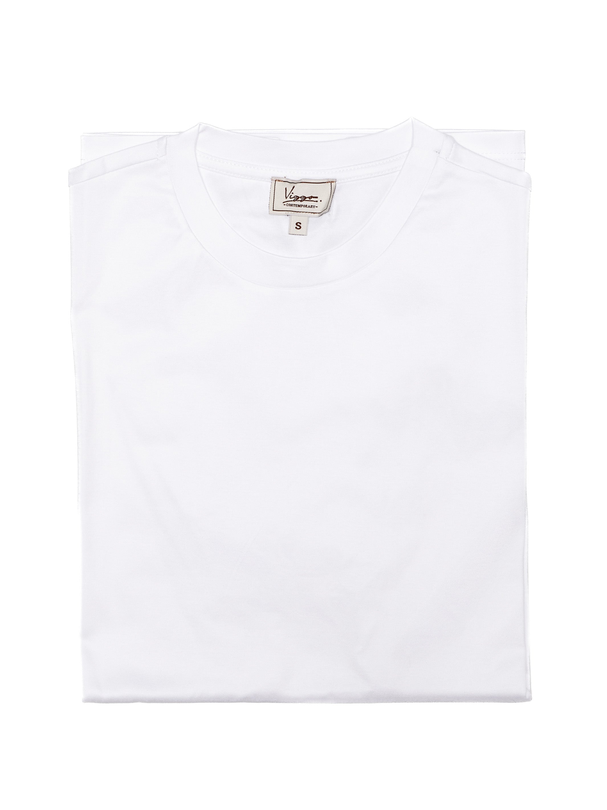 T-shirt bianca in cotone con ottagono