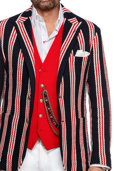 Jacket with red stripes, slim fit