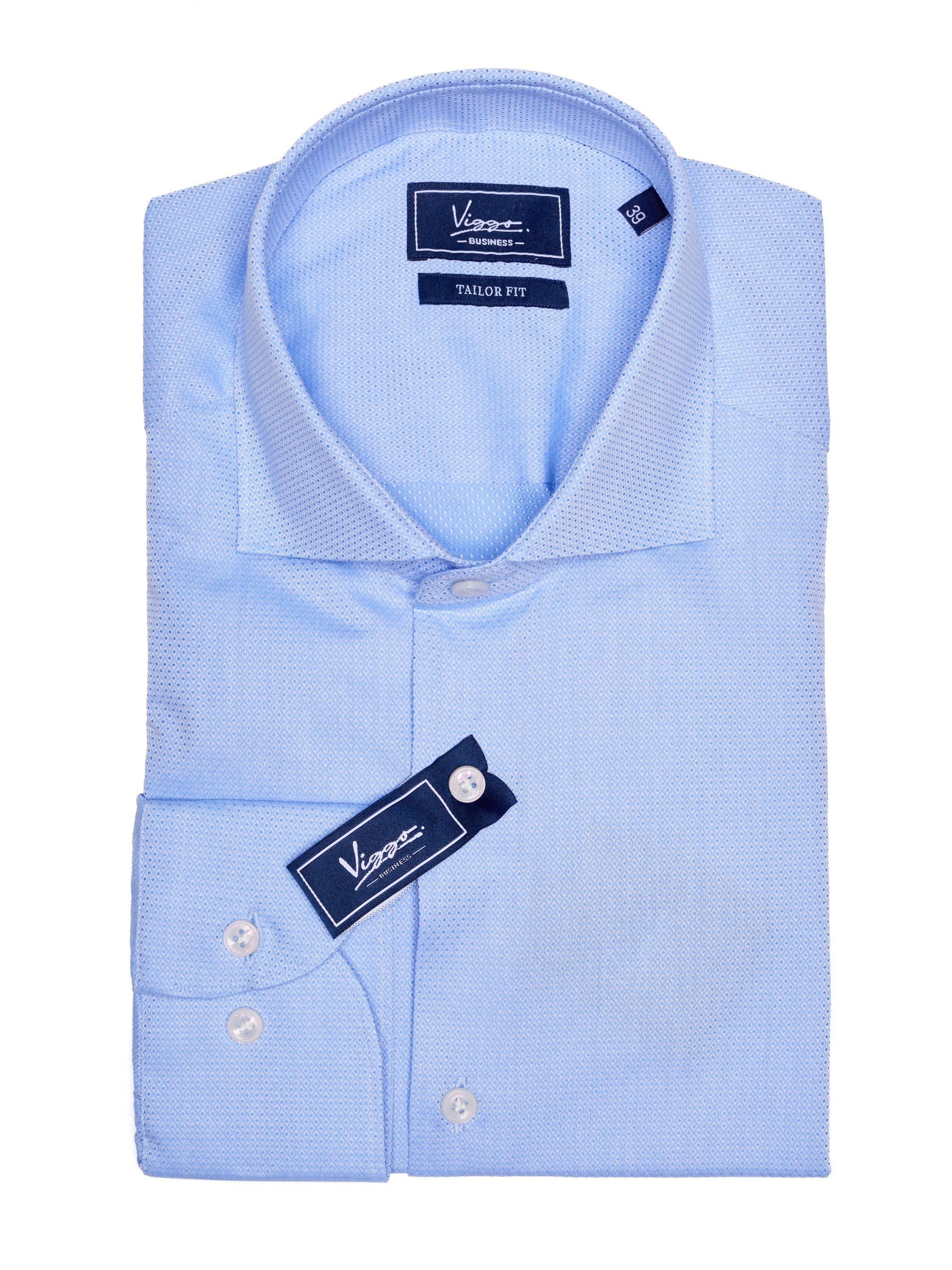 Camicia blu testurizzata