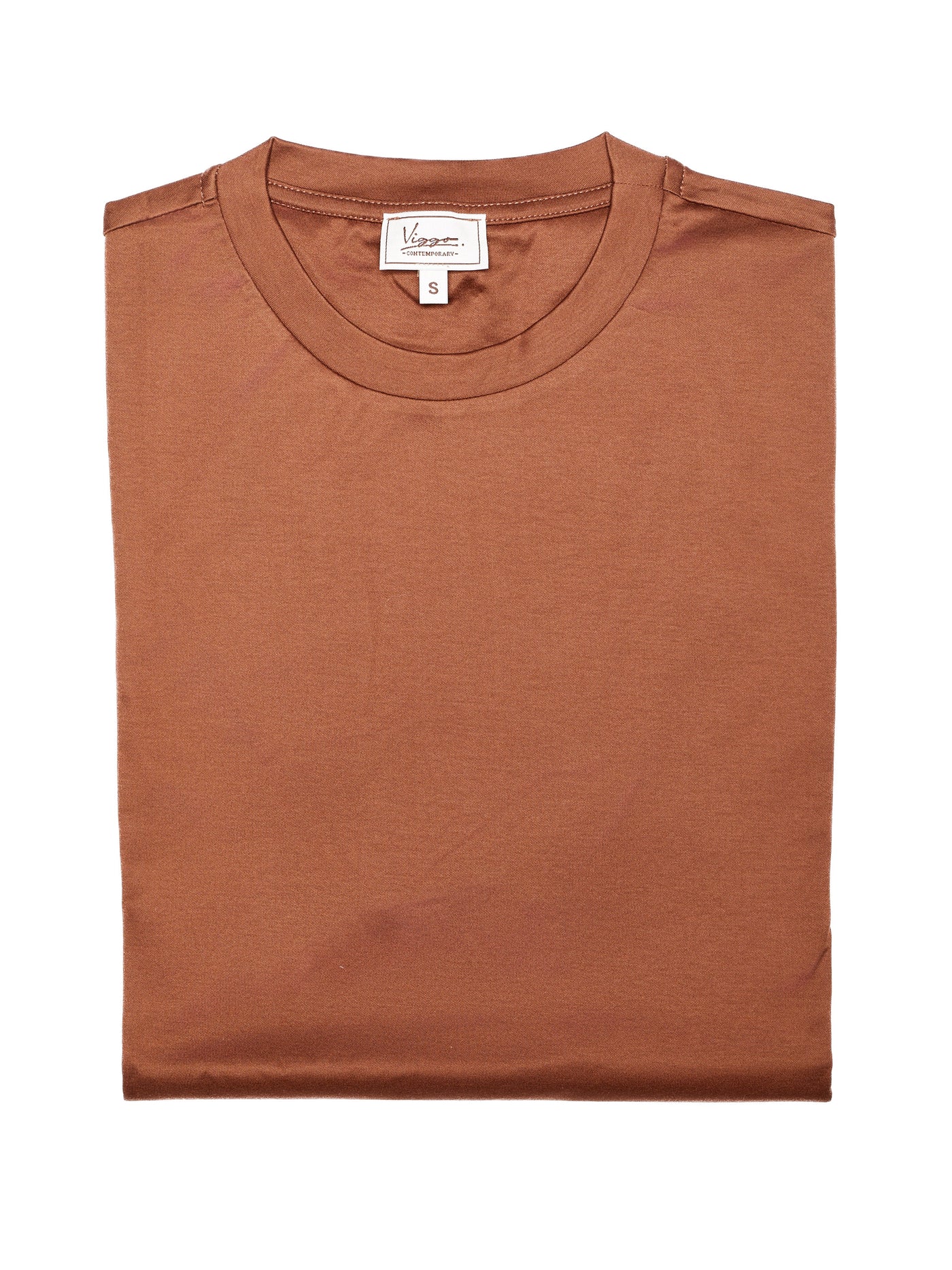 Tricou camel din bumbac cu octogon