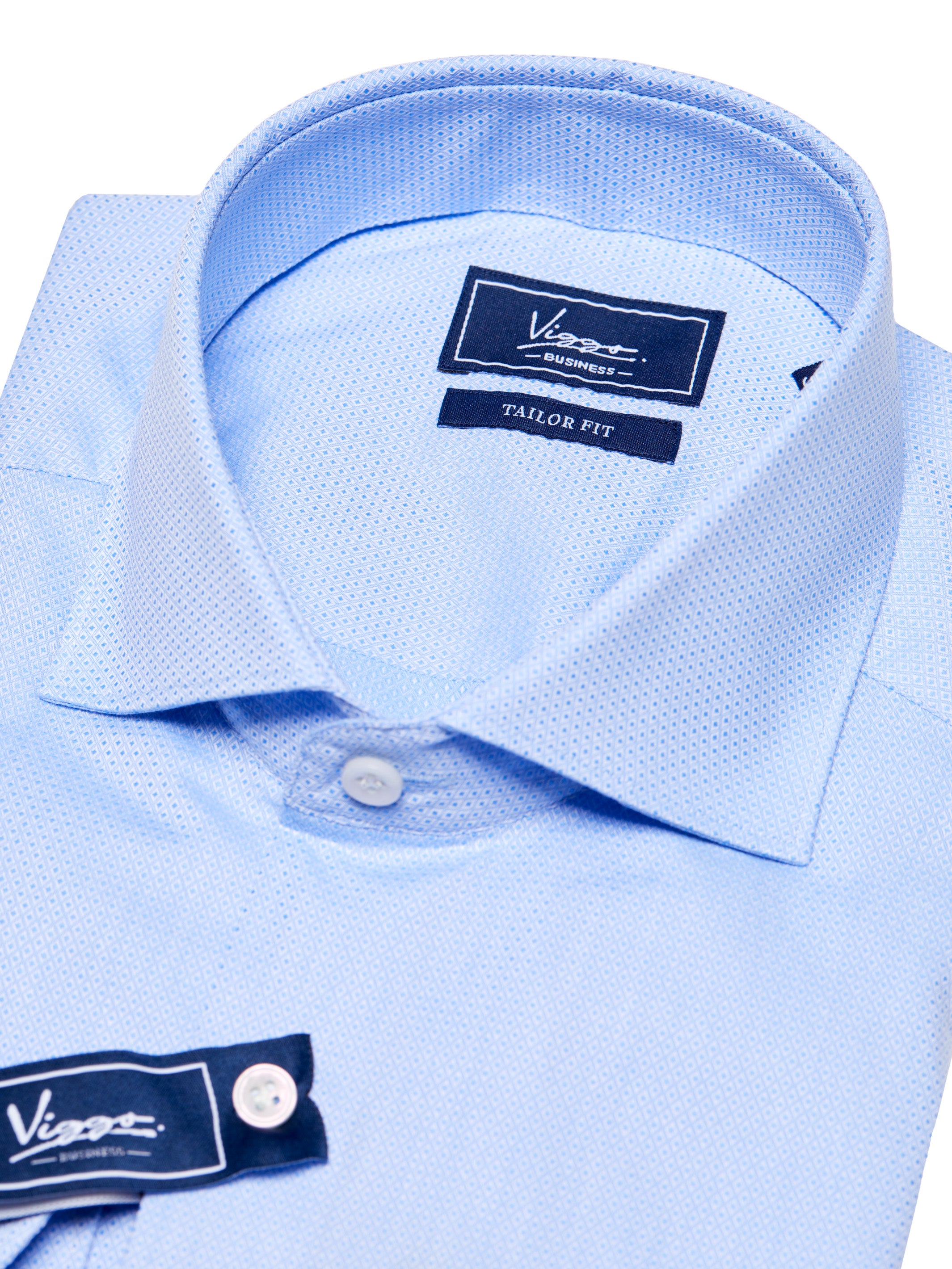 Camicia blu testurizzata