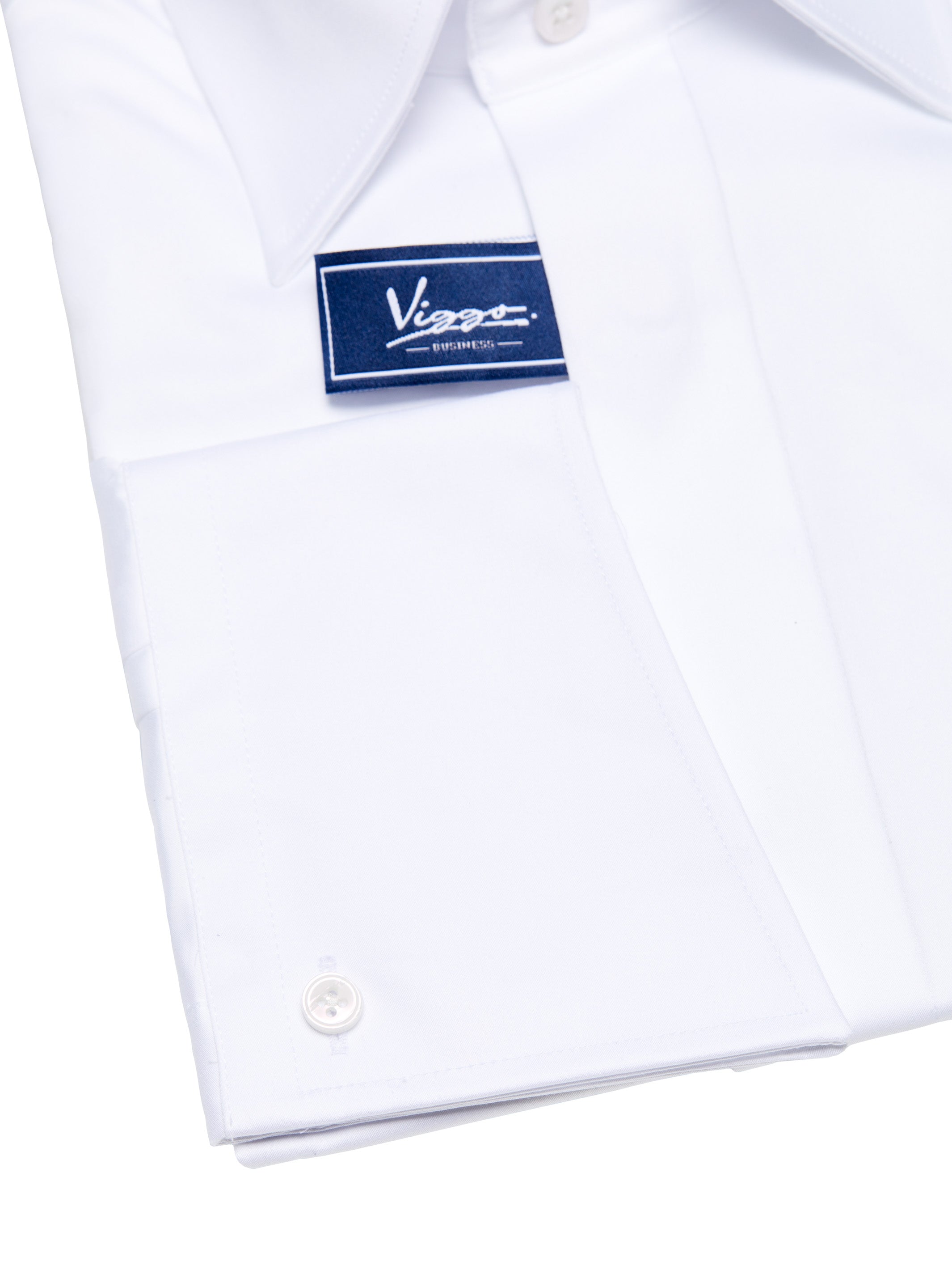 Business shirt with pin, button cuffs