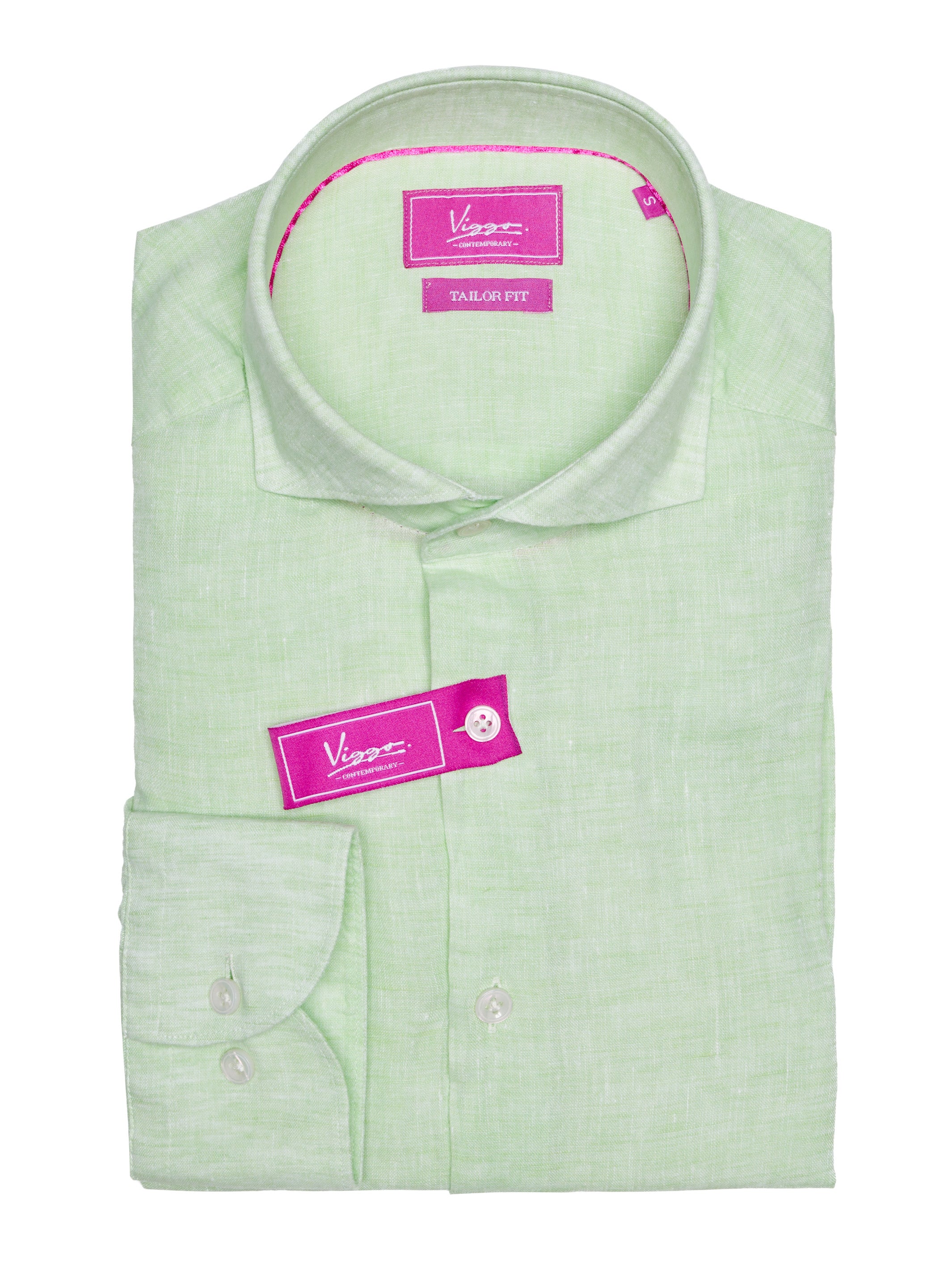 Camicia di lino verde