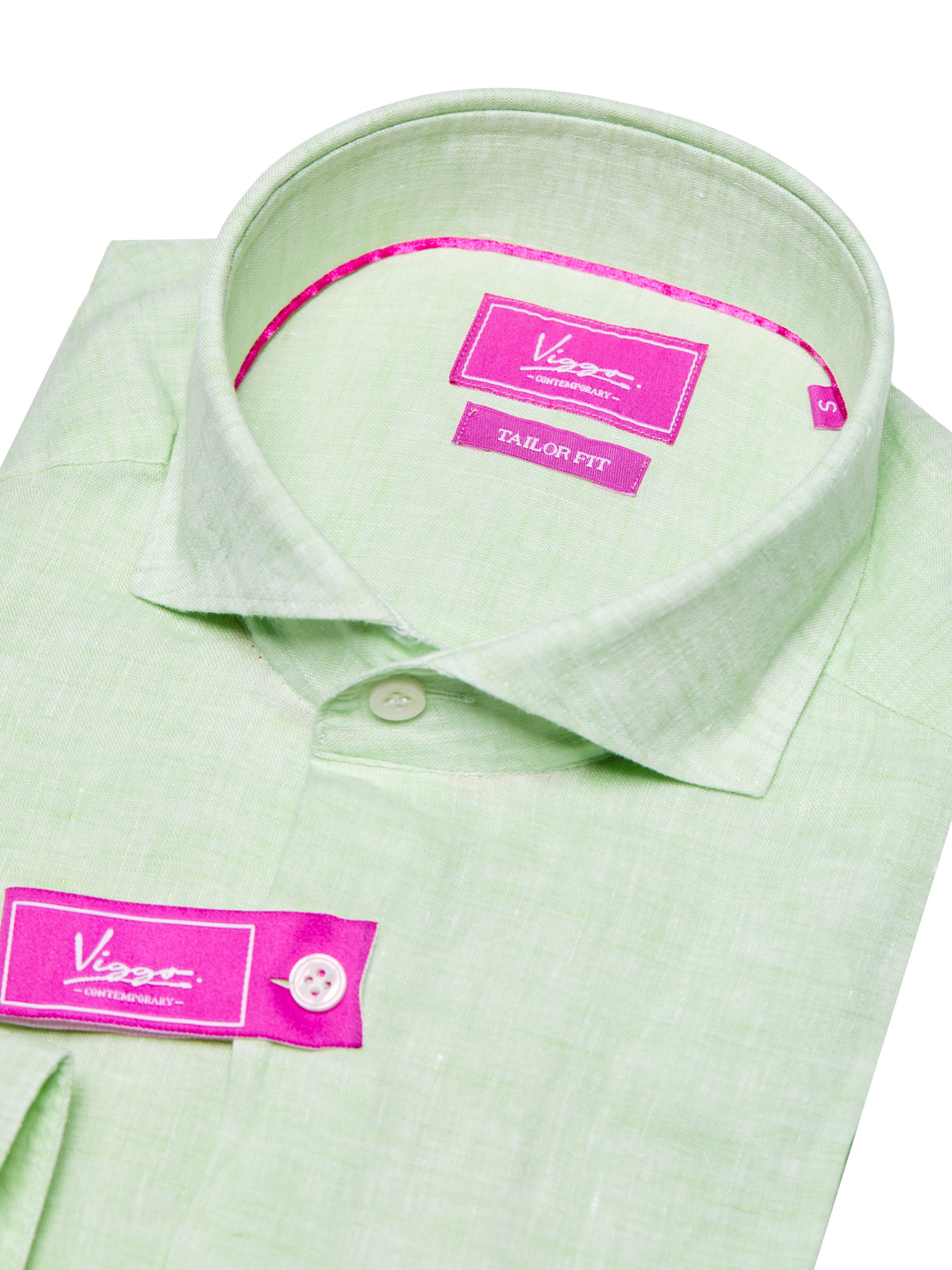 Camicia di lino verde
