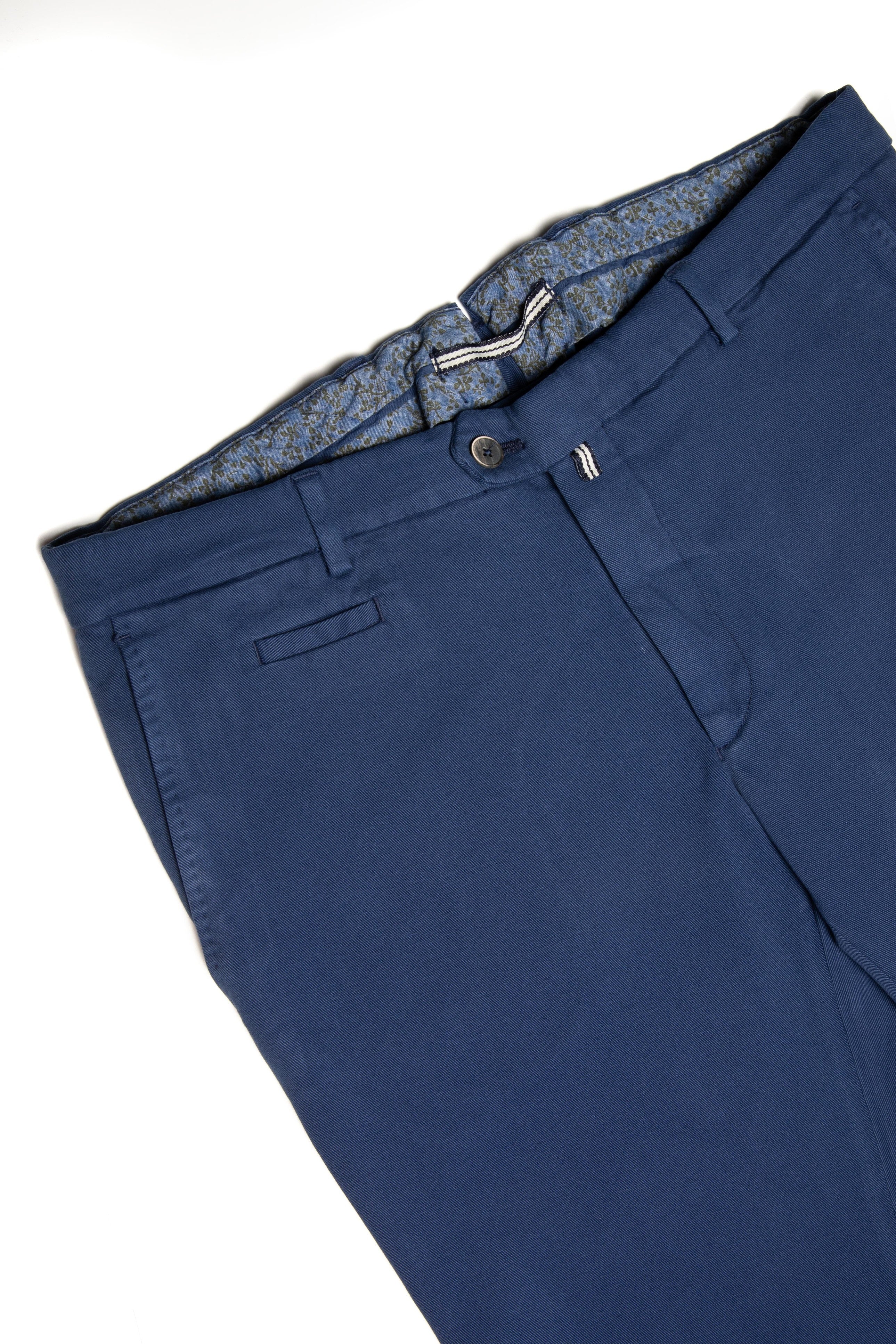 Fine Textured Blue Chinos