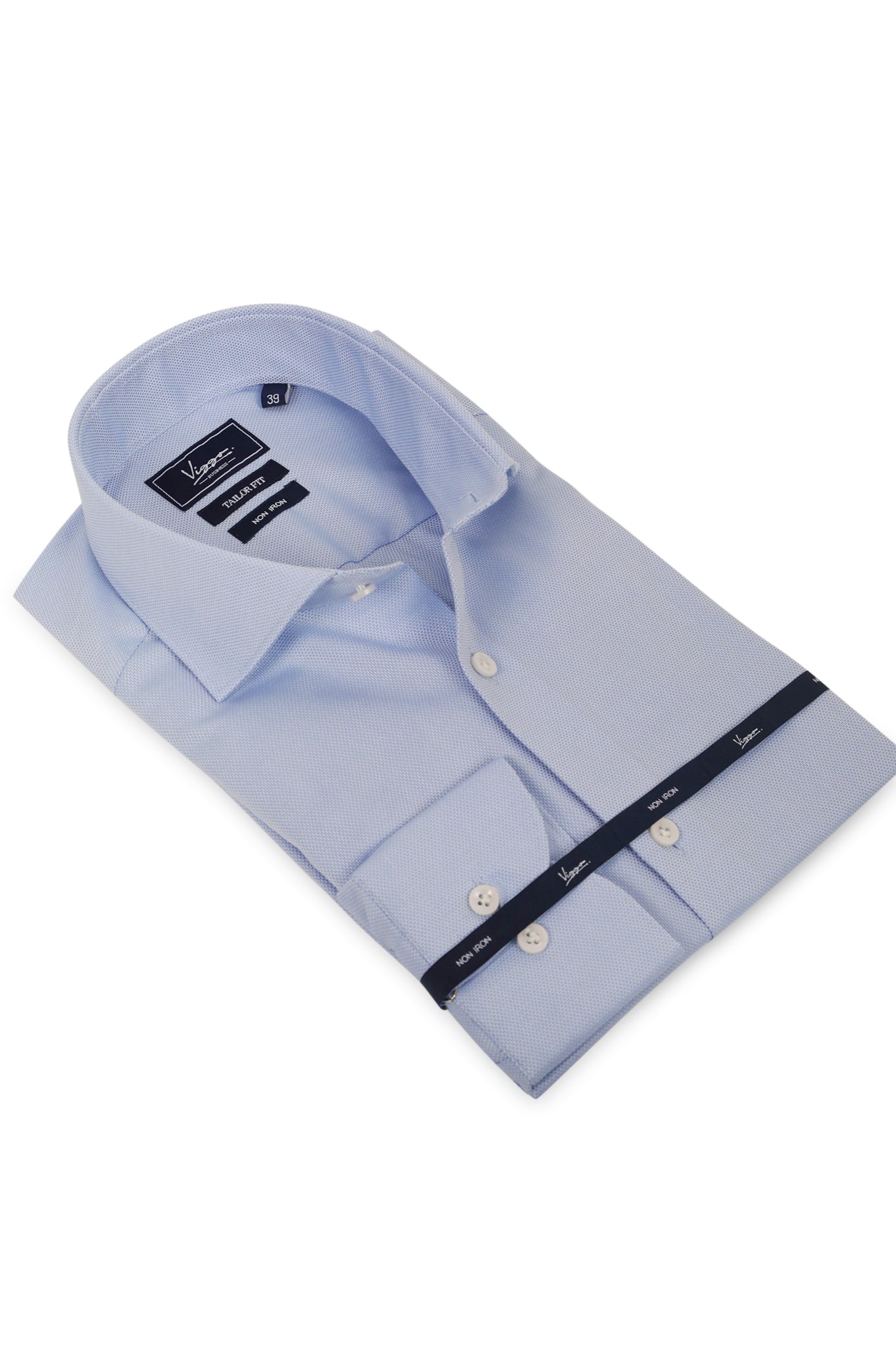 Blue non-iron shirt