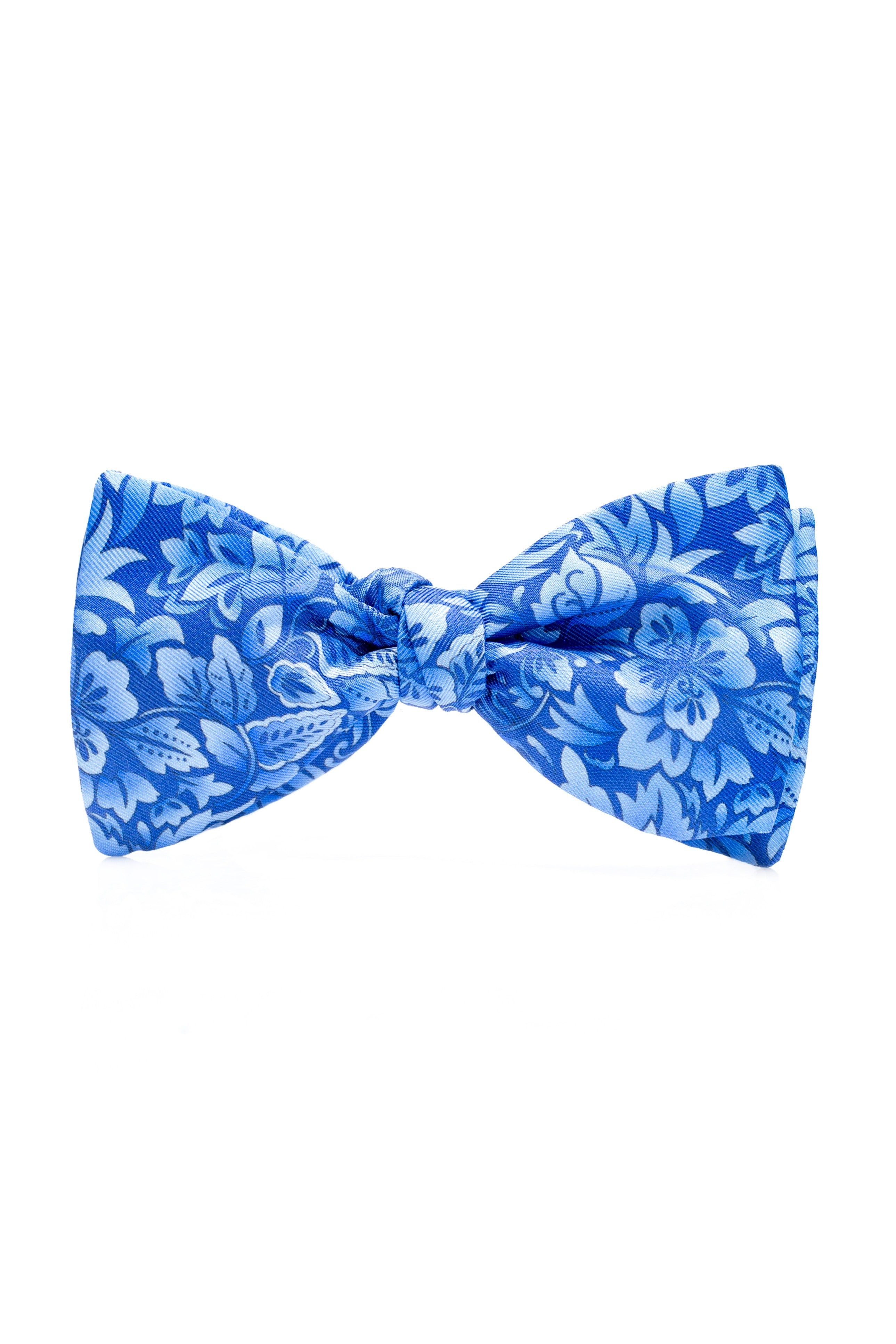 Papillon floreale blu smaltato