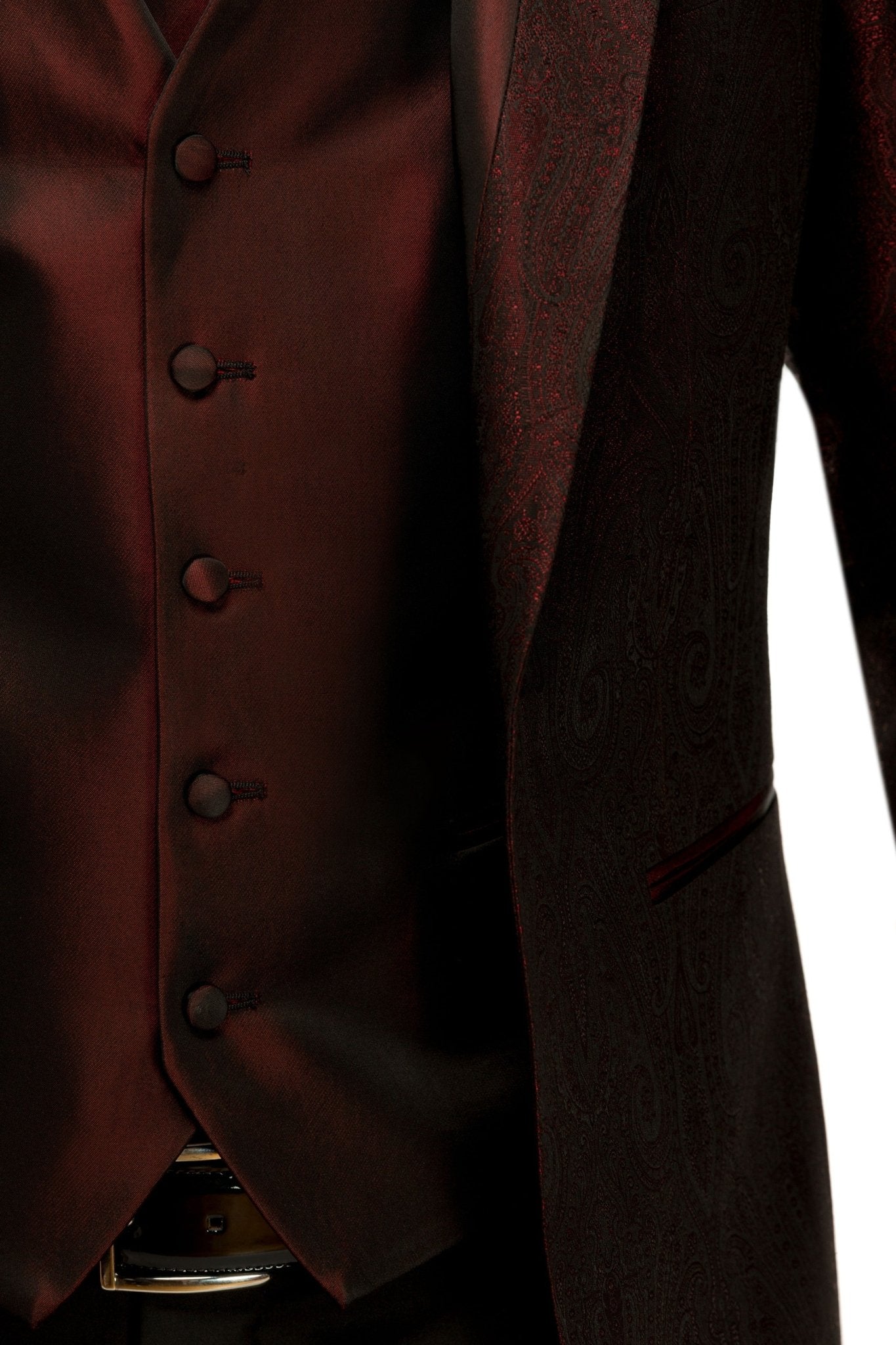 Sacou smoking jaquard paisley bordeaux - Viggo