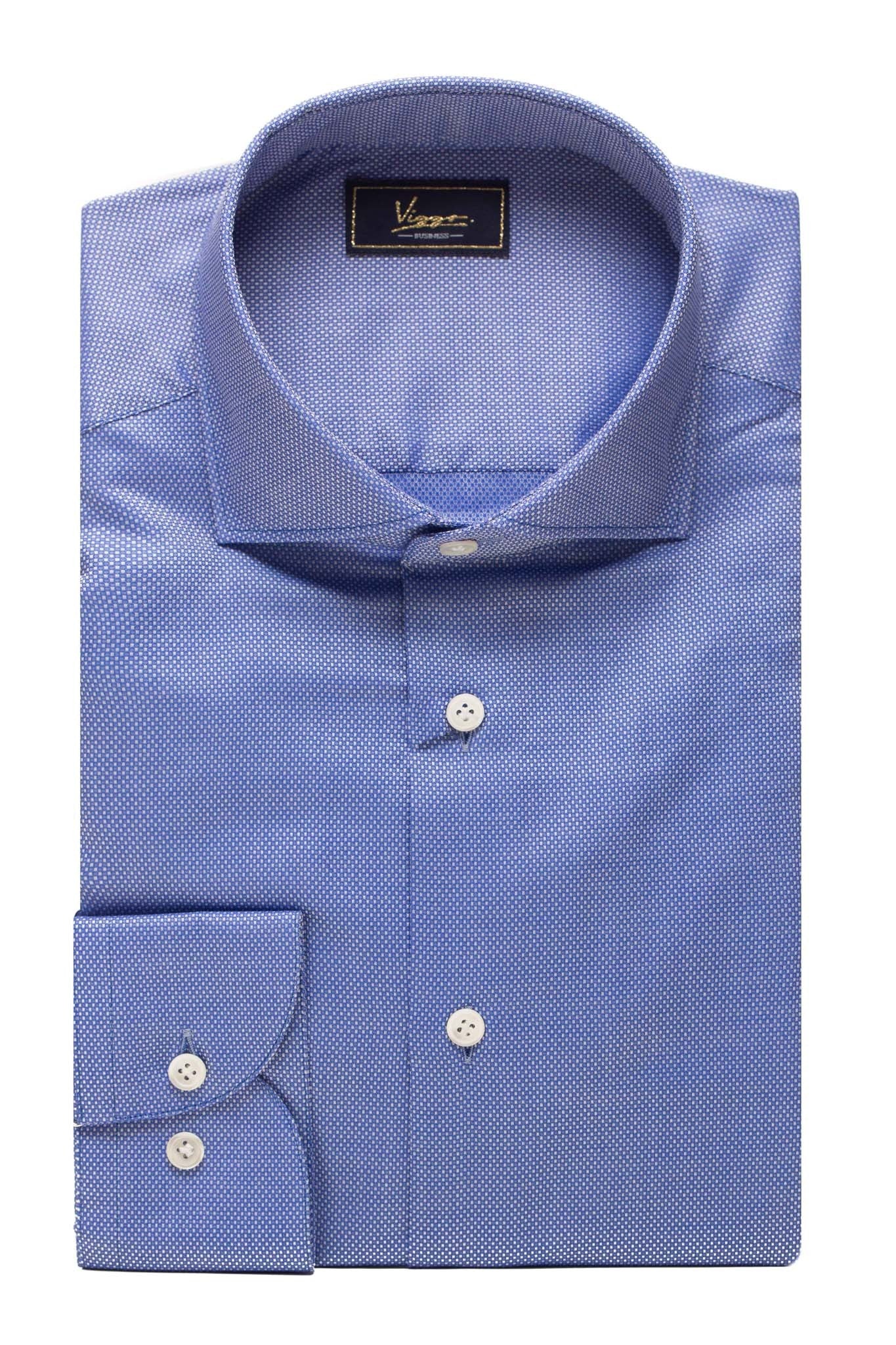 Camicia testurizzata blu