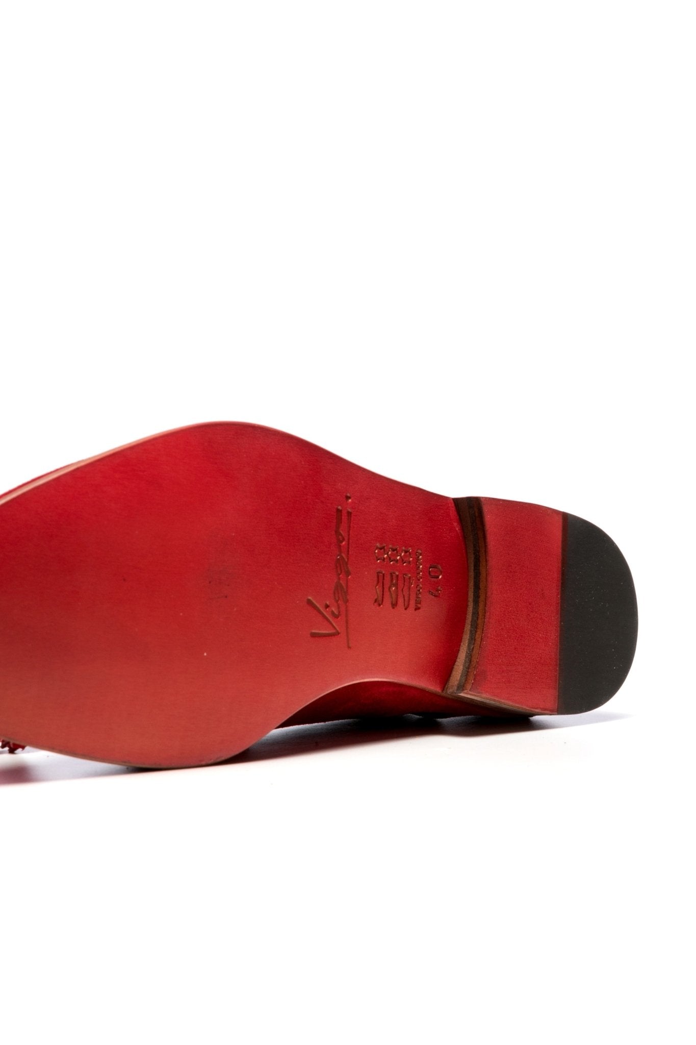 Mocasini din piele intoarsa rosie - Viggo