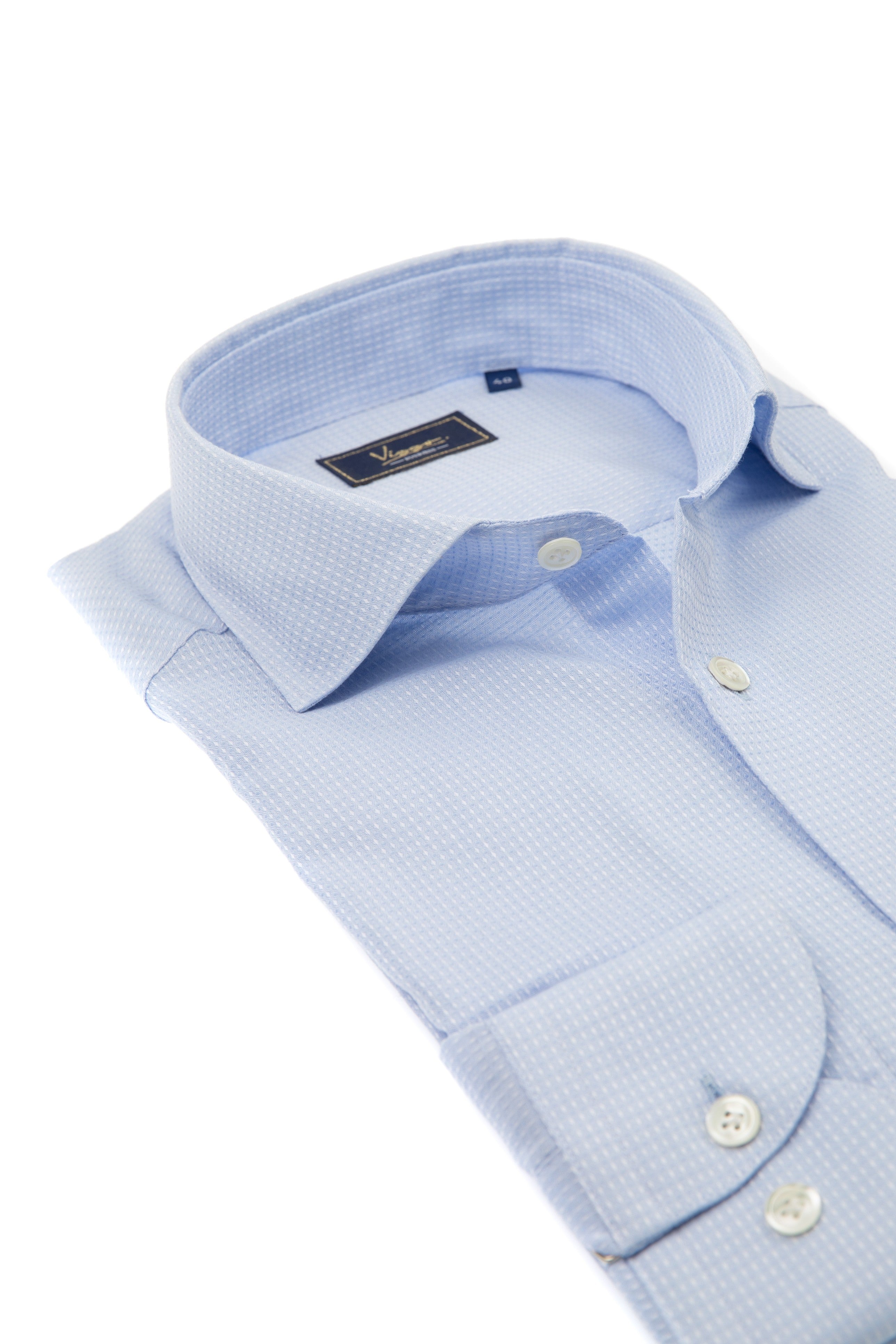 Camasa Business Bleu Texturata