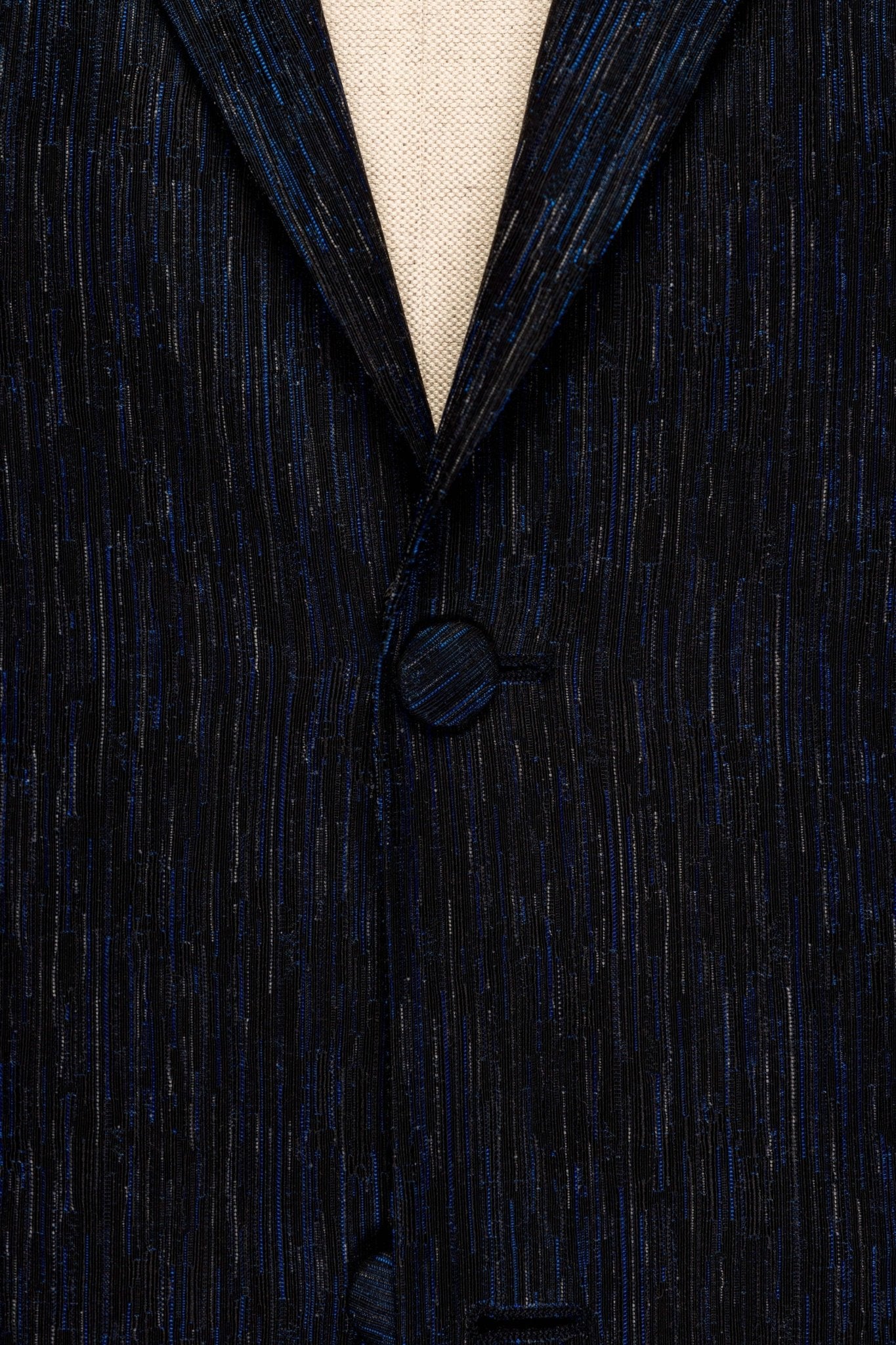 Sacou smoking albastru cu textura - Viggo