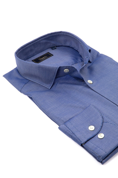 Fine Textured Blue Business Shirt