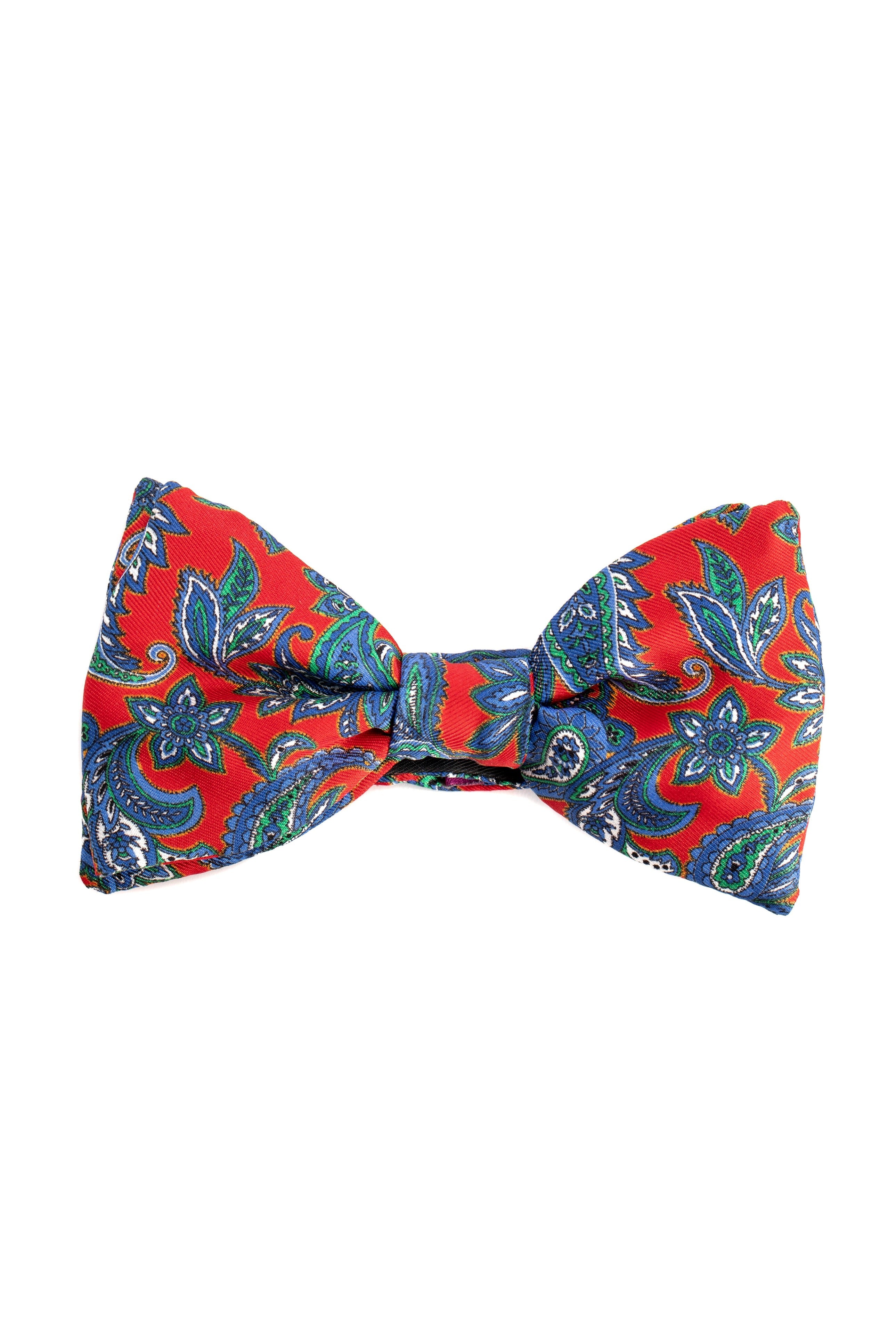Red Paisley Pattern Bow Tie