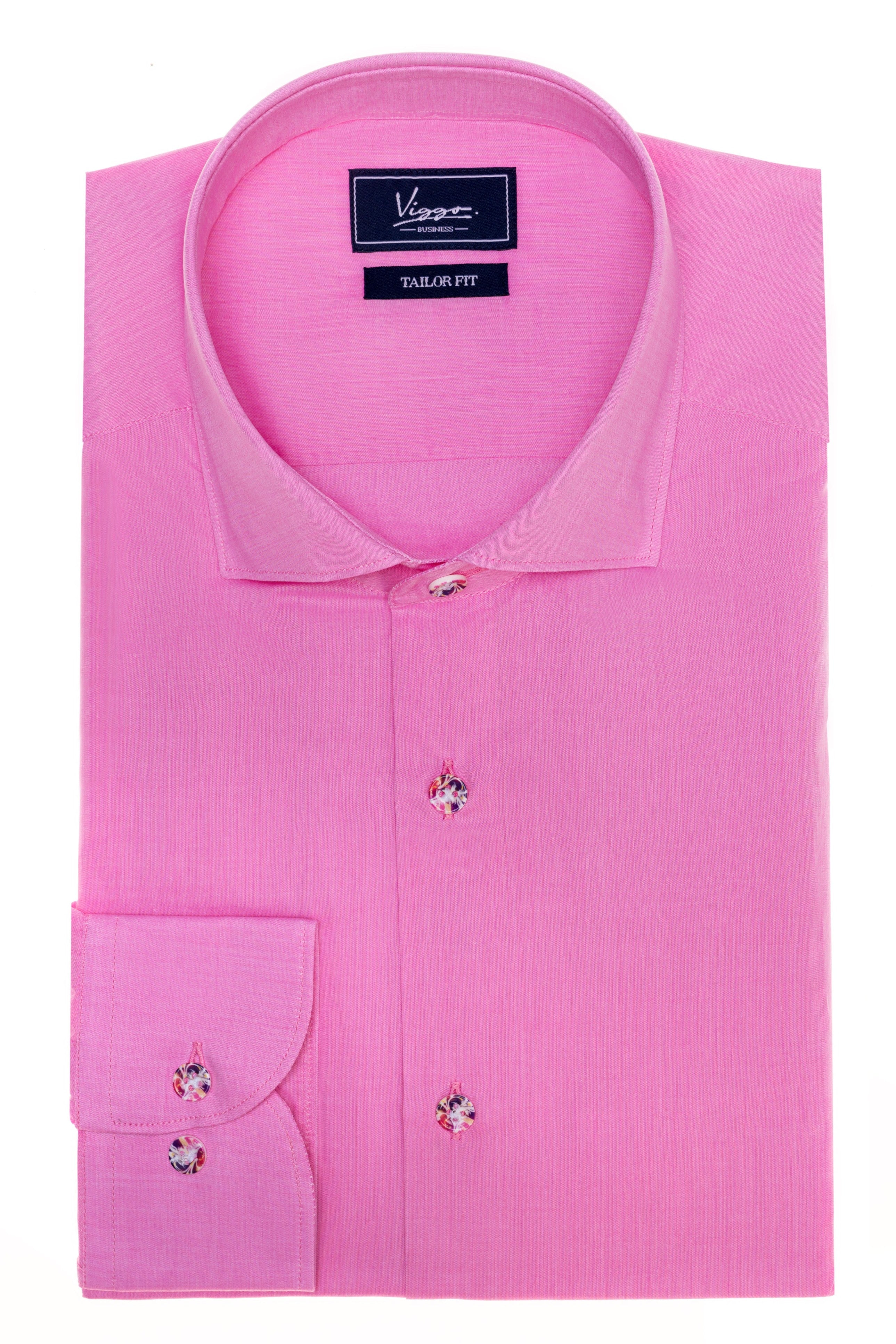 Camicia ricamata rosa persiana