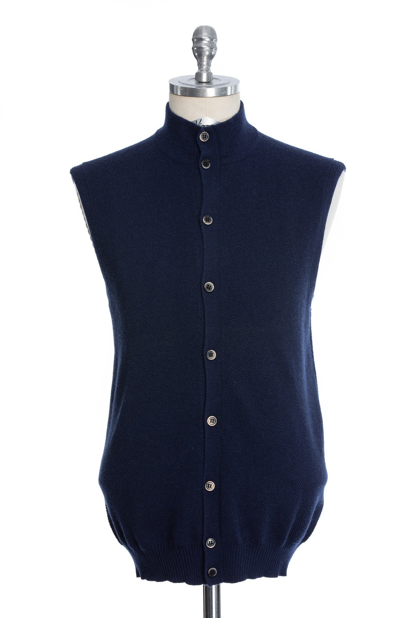 Navy Blue Wool Vest