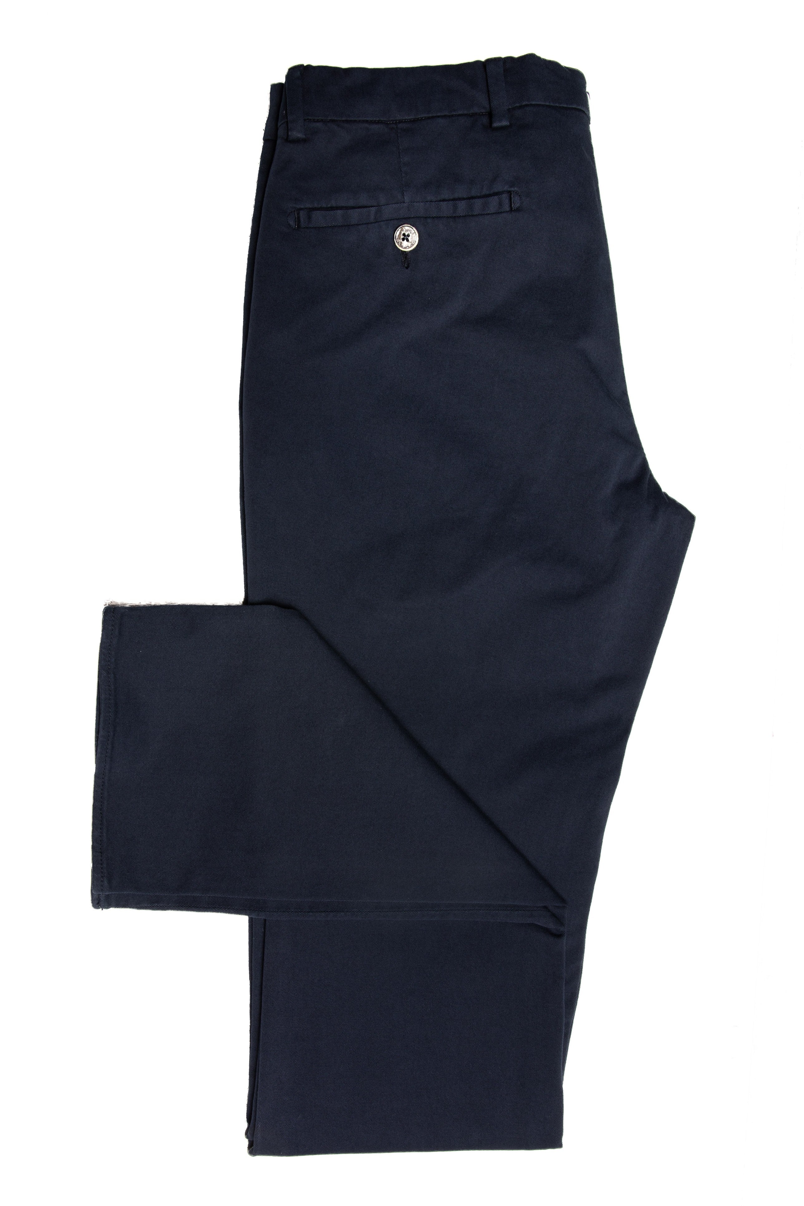 Chino casual in cotone blu navy