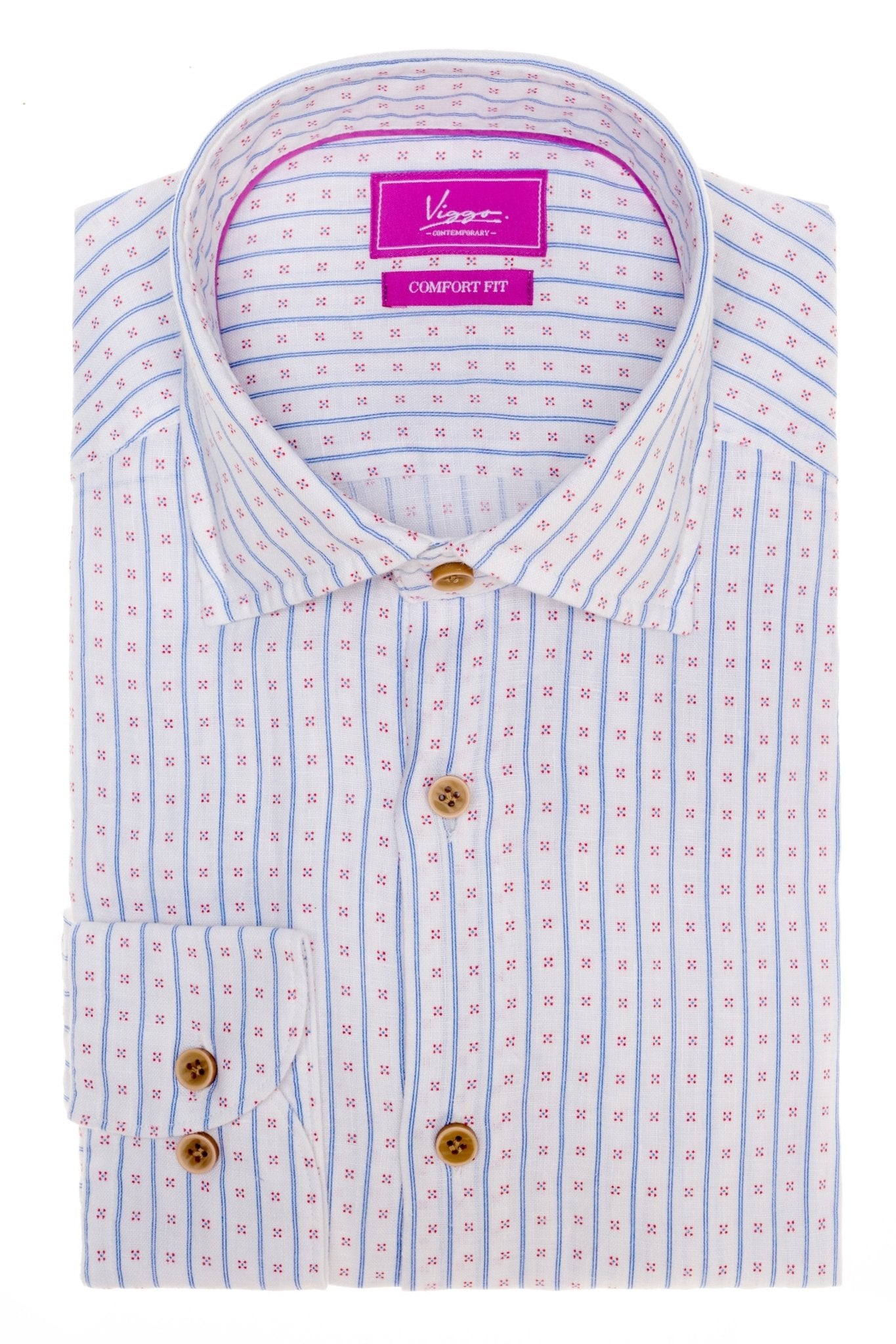 Camasa In Cu Floricele Si Dungi - Viggo