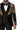 Wool tuxedo jacket with embroidery and natural stones