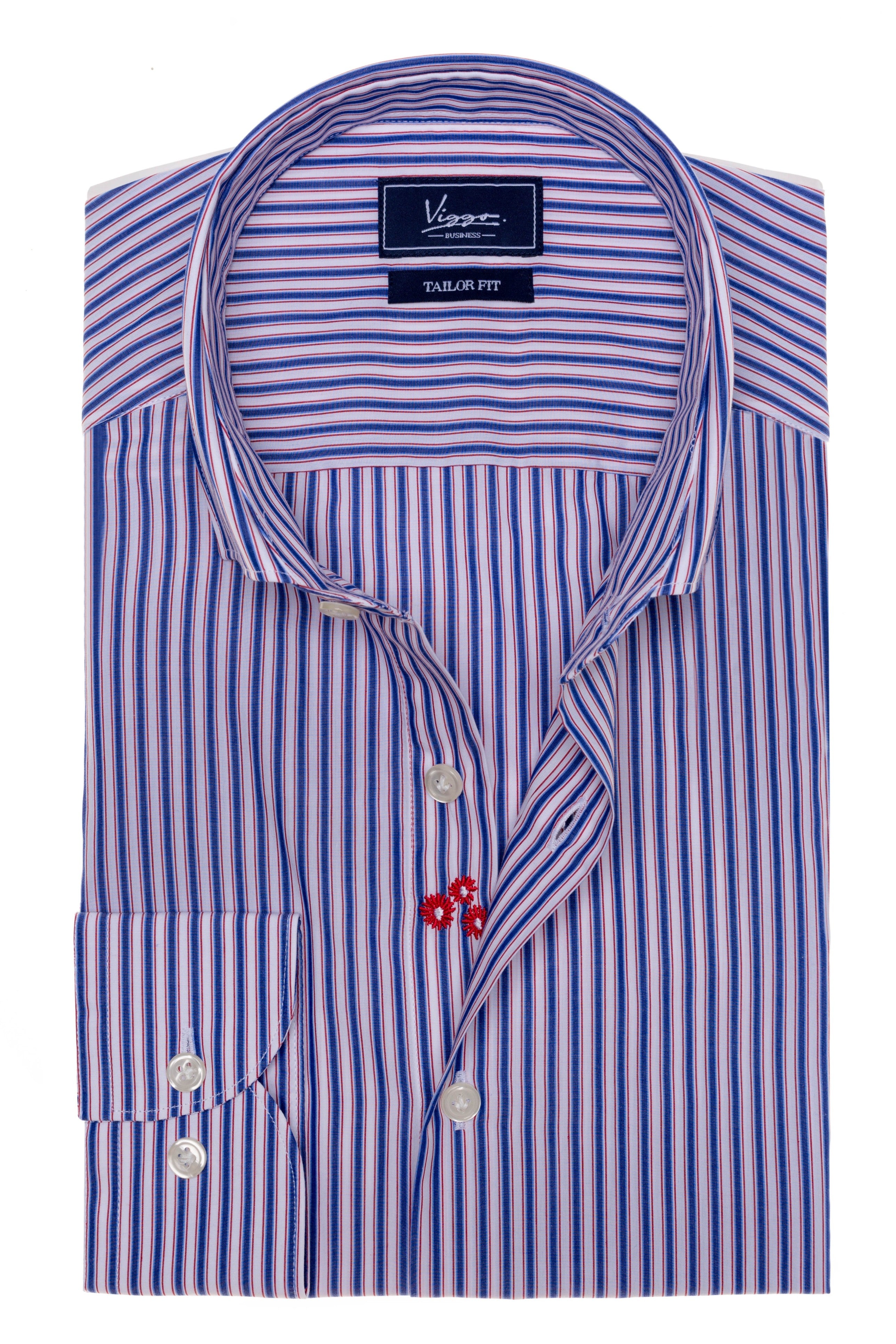 Shirt With Embroidered Stripes