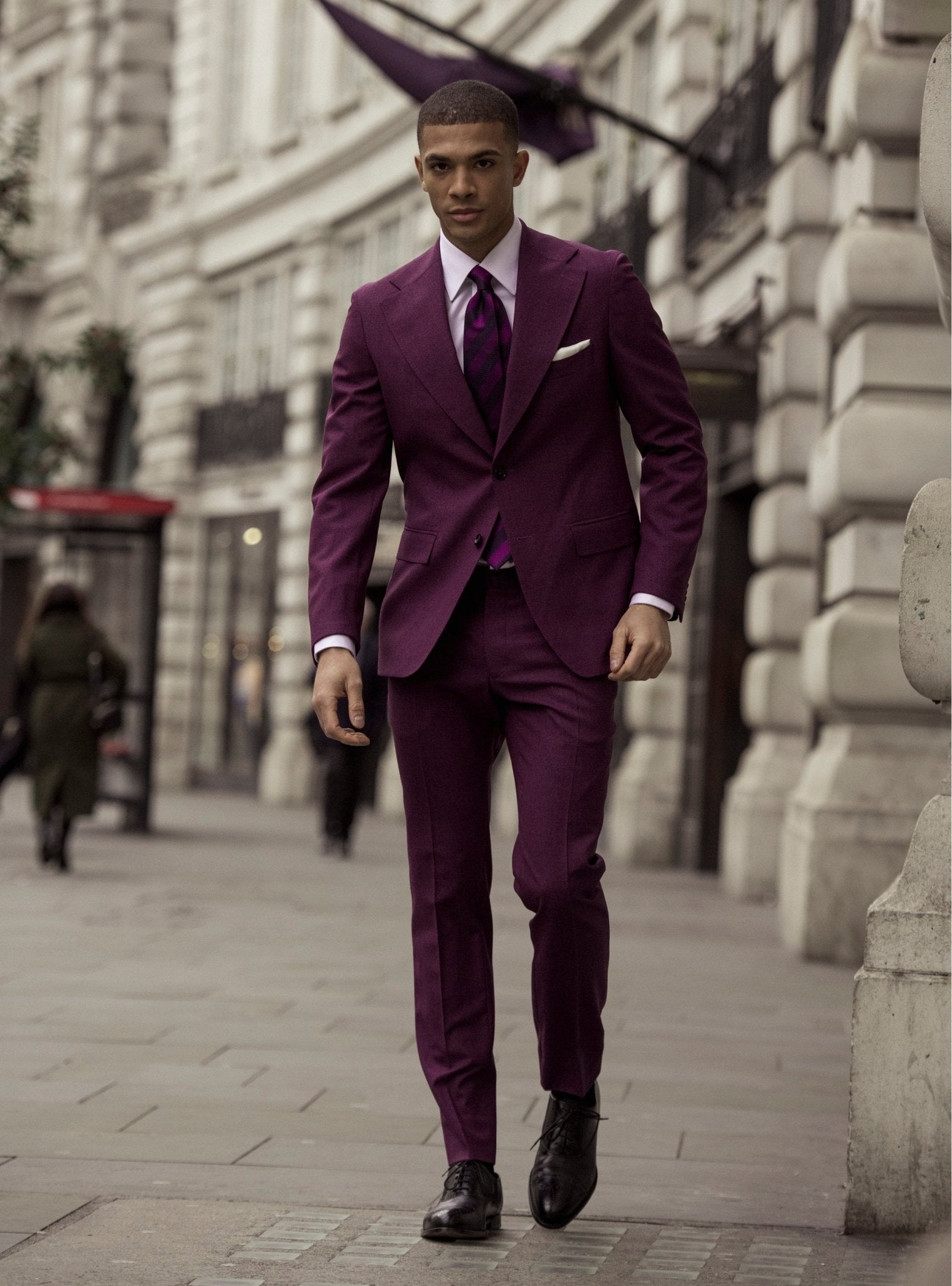 Costum tesatura Vitale Barberis, mov texturat - Viggo