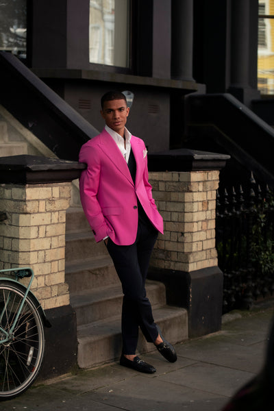 Sacou fuchsia tailored fit