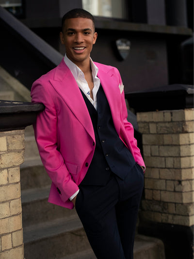 Sacou fuchsia tailored fit
