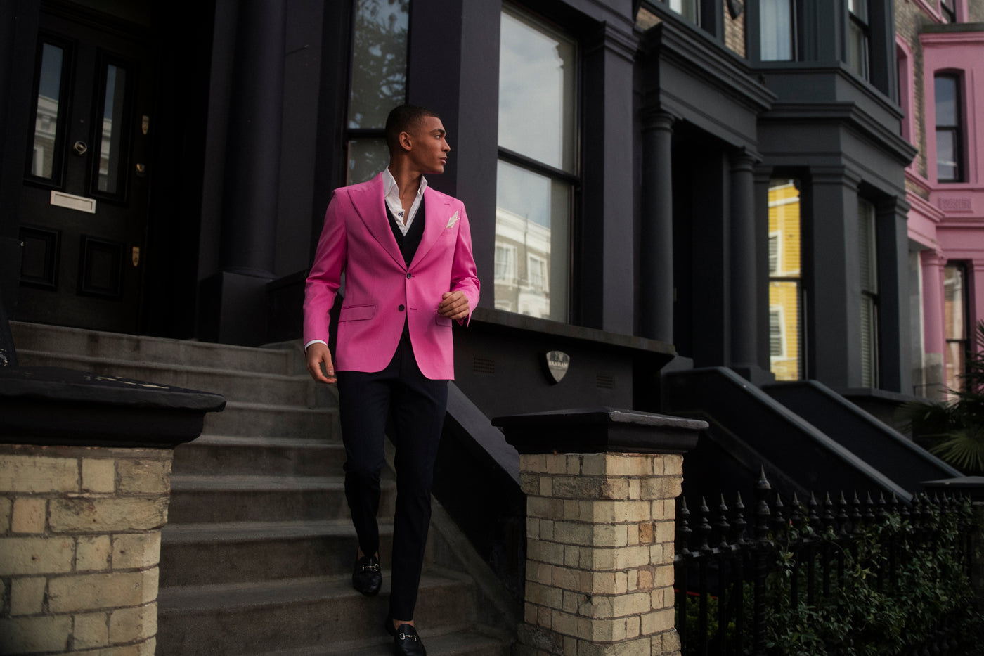 Sacou fuchsia tailored fit