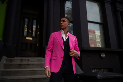 Sacou fuchsia tailored fit