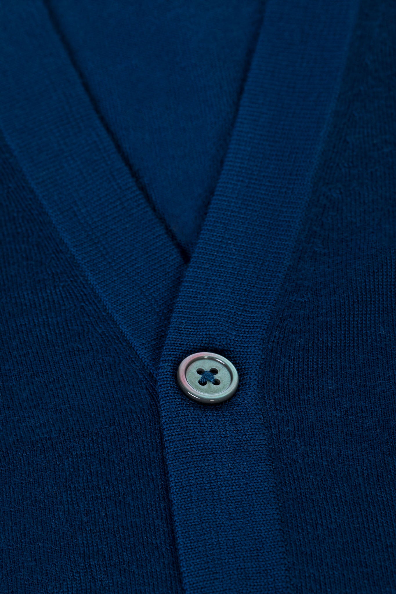 Cardigan navy din lana merino