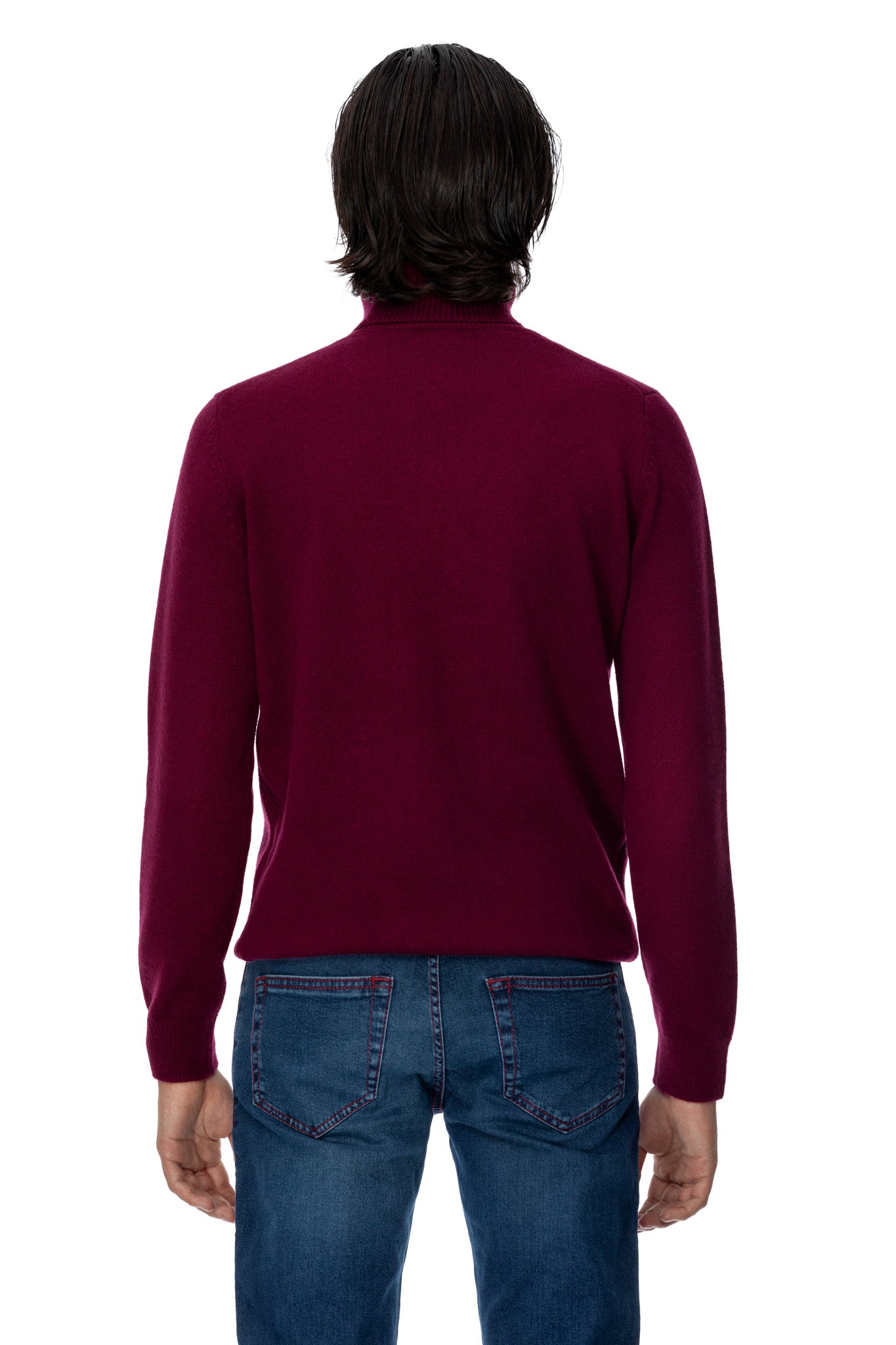 Burgundy cashmere neck sweater