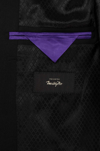 Costum doua piese negru, tailored fit