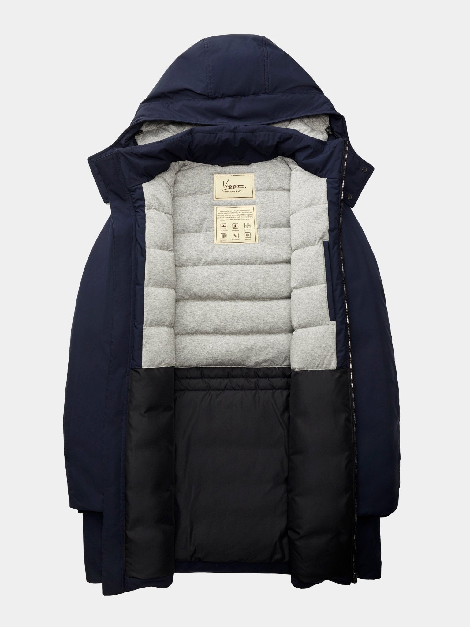 Parka navy din puf - Viggo